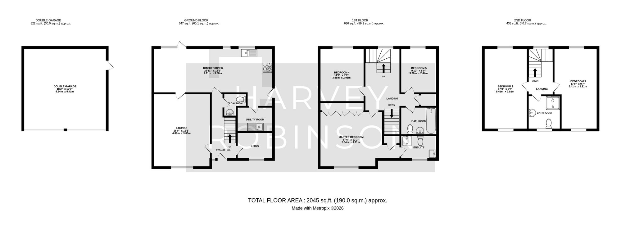 5 Pavilion Close, Huntingdon floorplan