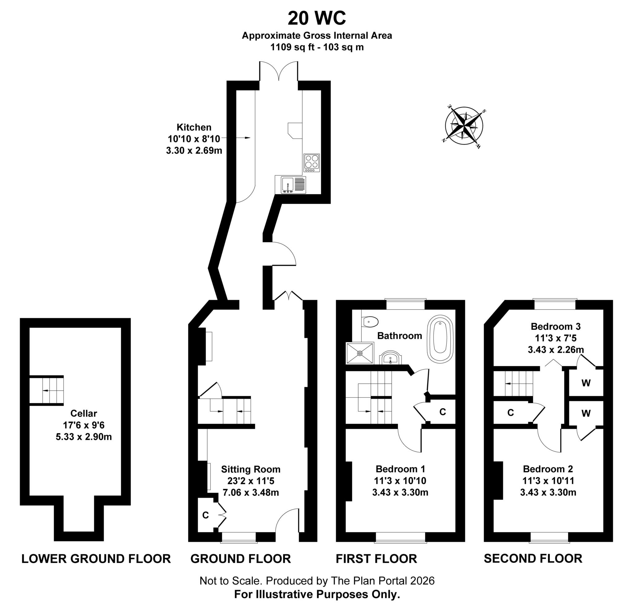 20, White Cliff Mill Street, Blandford Forum floorplan