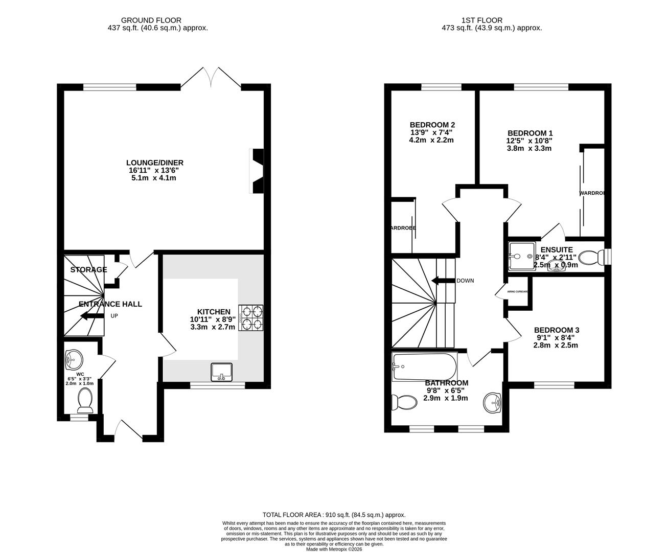 8, Gentian Way, Weymouth floorplan