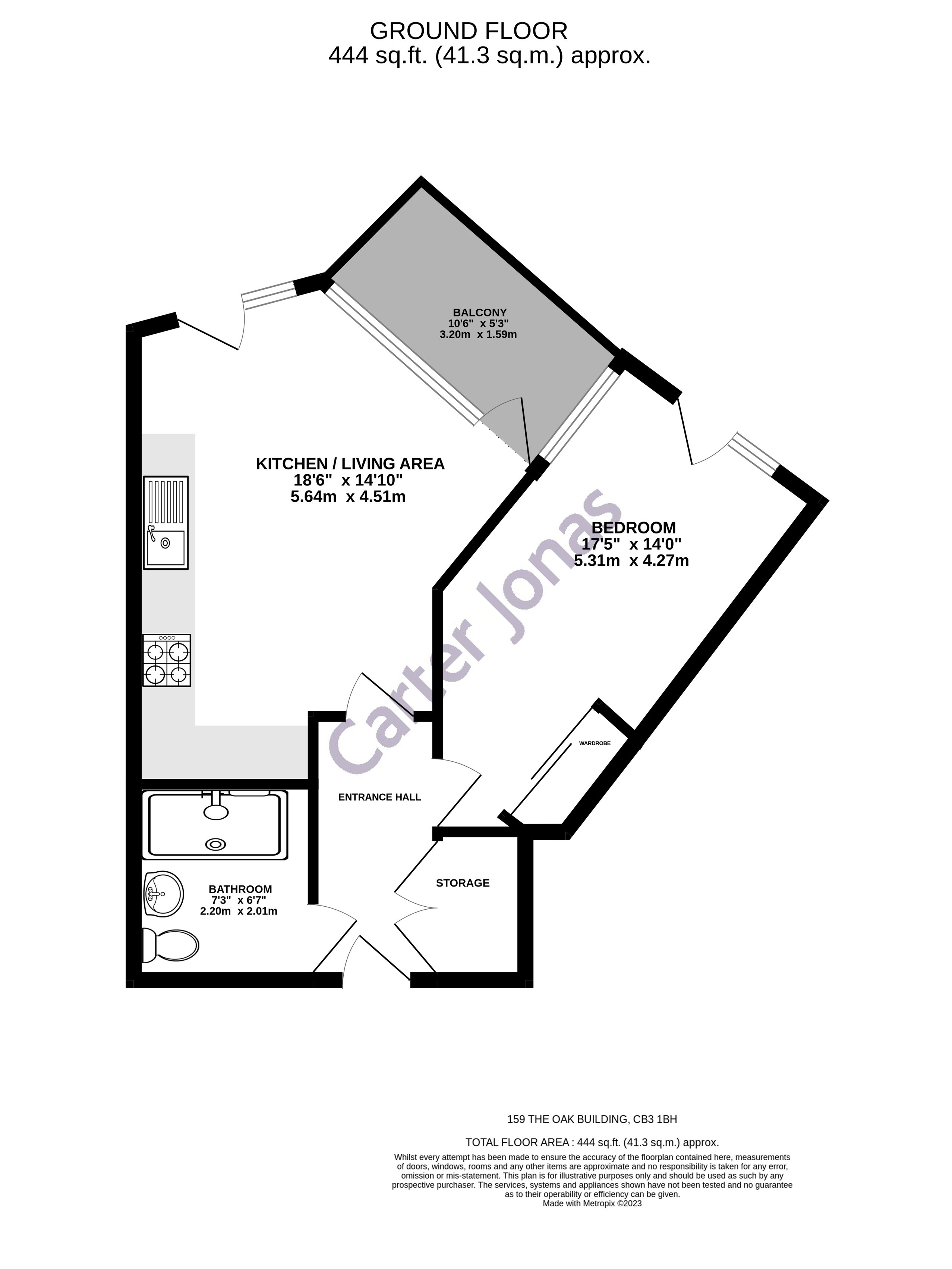 159, The Oak Building, Cambridge floorplan