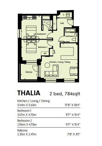 Block D01 - Level 02 - Plot 06,, Holloway Park, London floorplan
