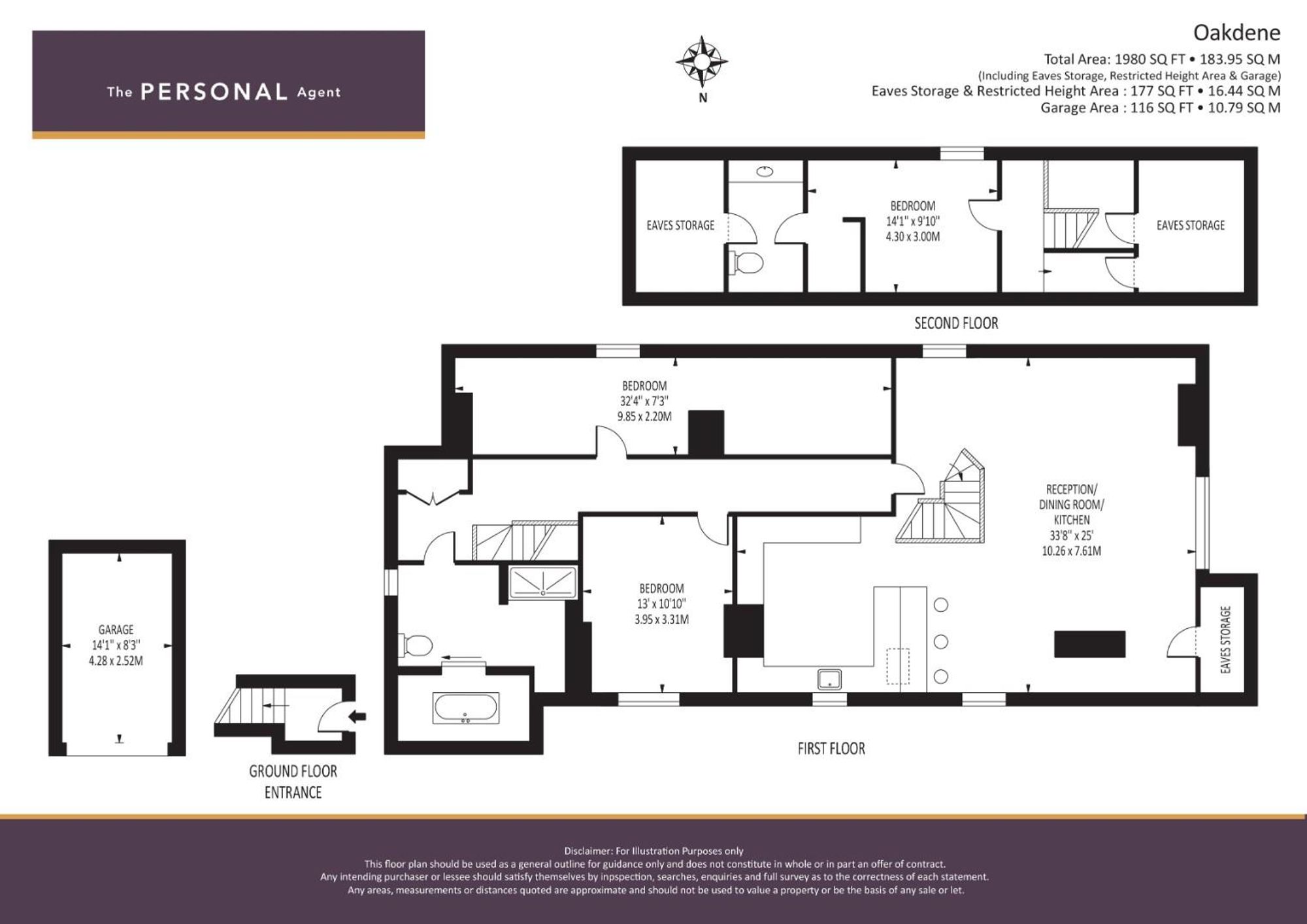 Flat 5, Oakdene The Glade, Tadworth floorplan