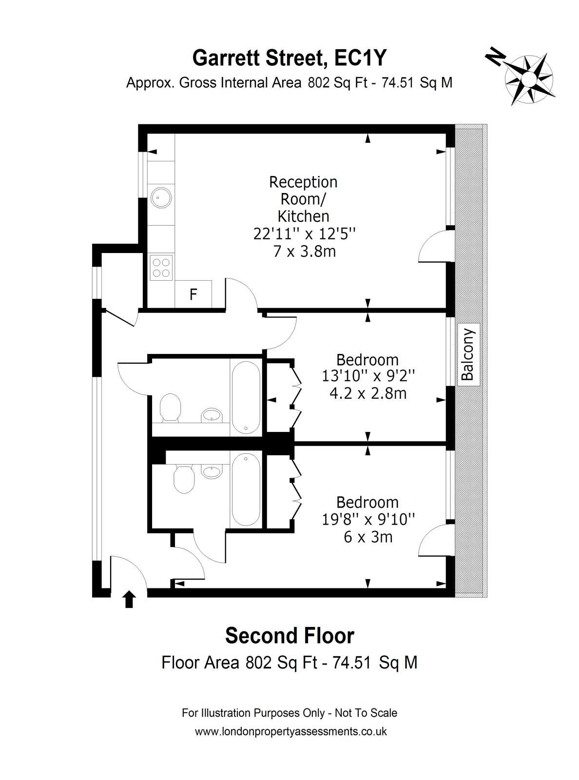 2 Bedrooms Flat for sale in Garrett Street, London EC1Y