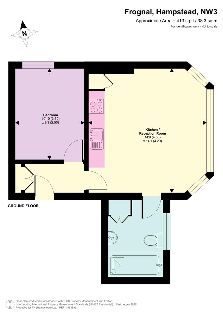 Flat 4, 19, Frognal, Hampstead floorplan