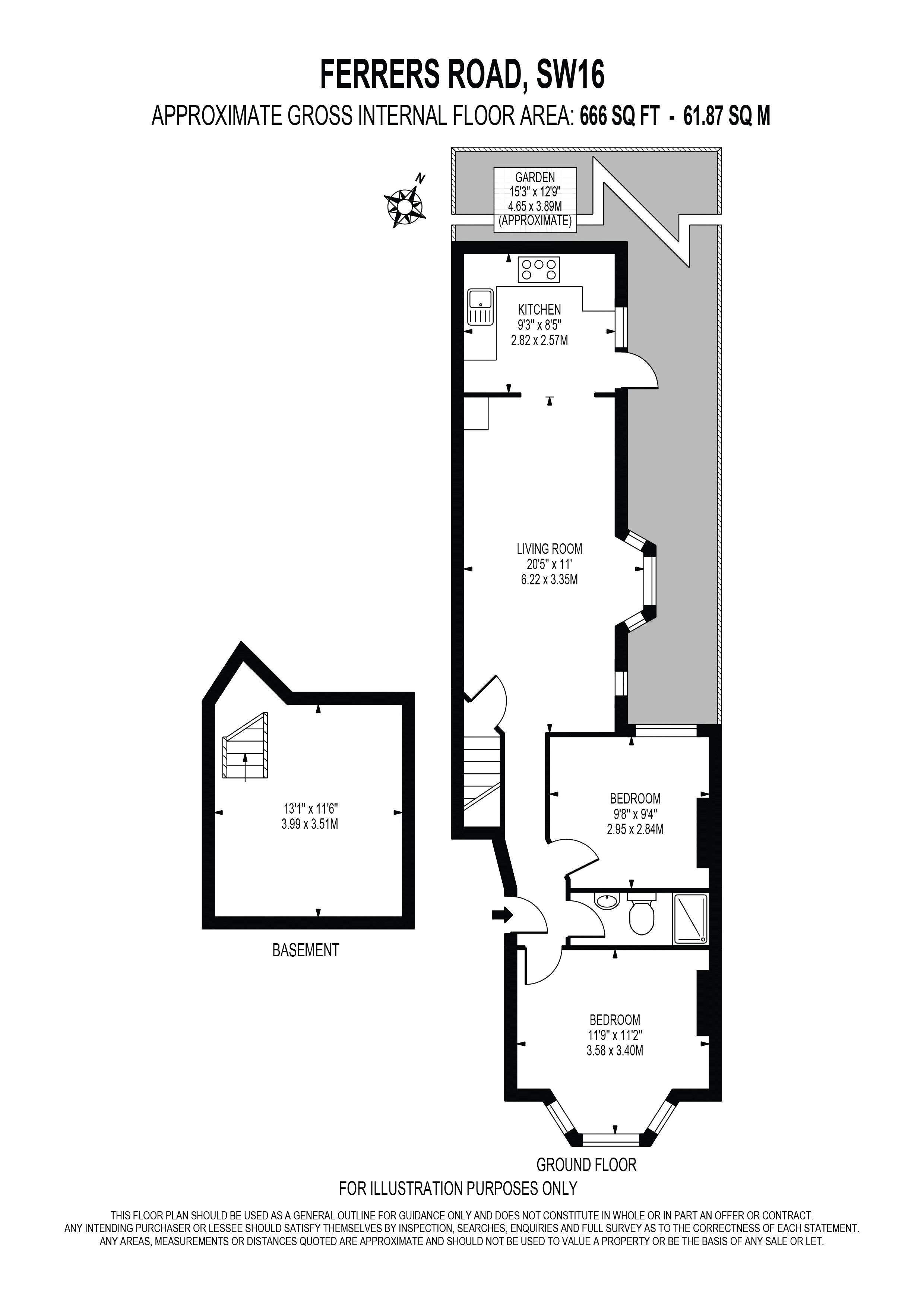 2 Bedrooms Flat to rent in Ferrers Road, Streatham, London SW16