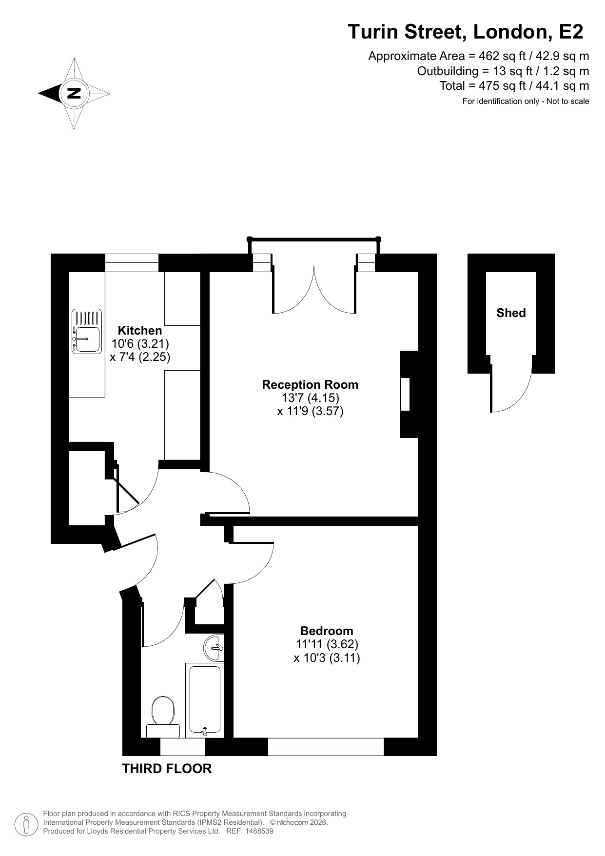 Mckinnon Wood House Flat 14, Turin Street, London floorplan