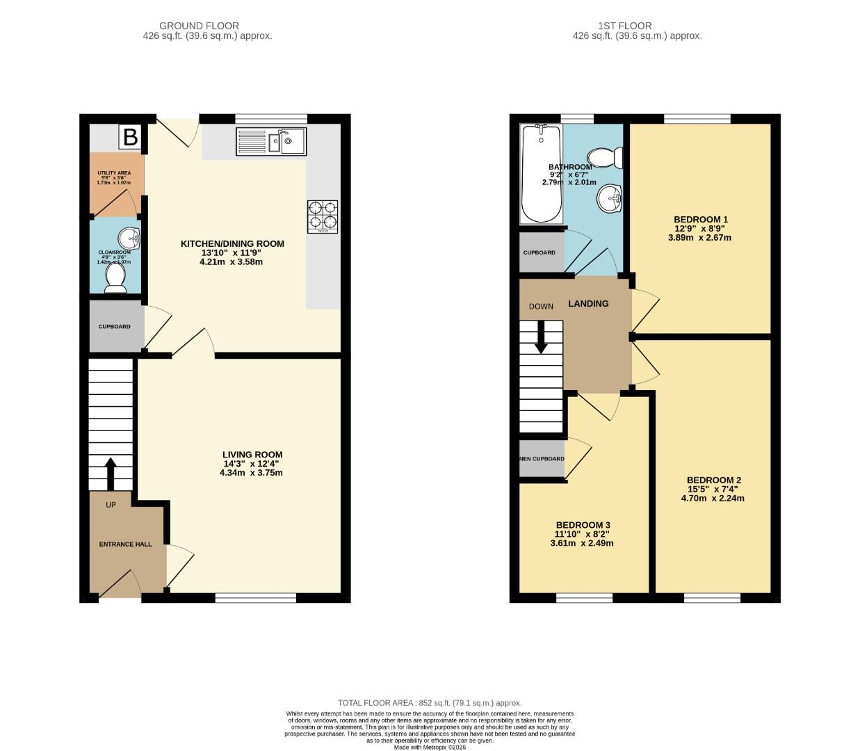 22, Saxon Way, Buckden floorplan