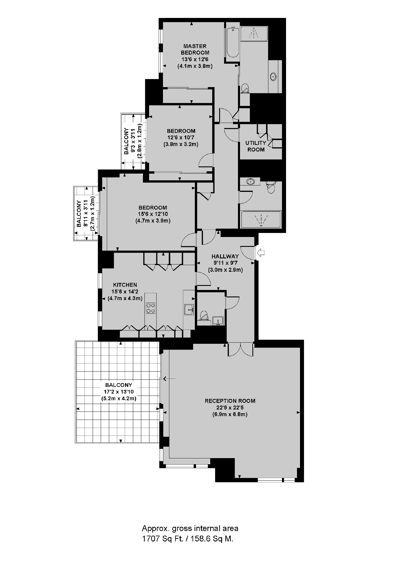 Pan Peninsula Square, London E14, 3 bedroom flat to rent 62589279