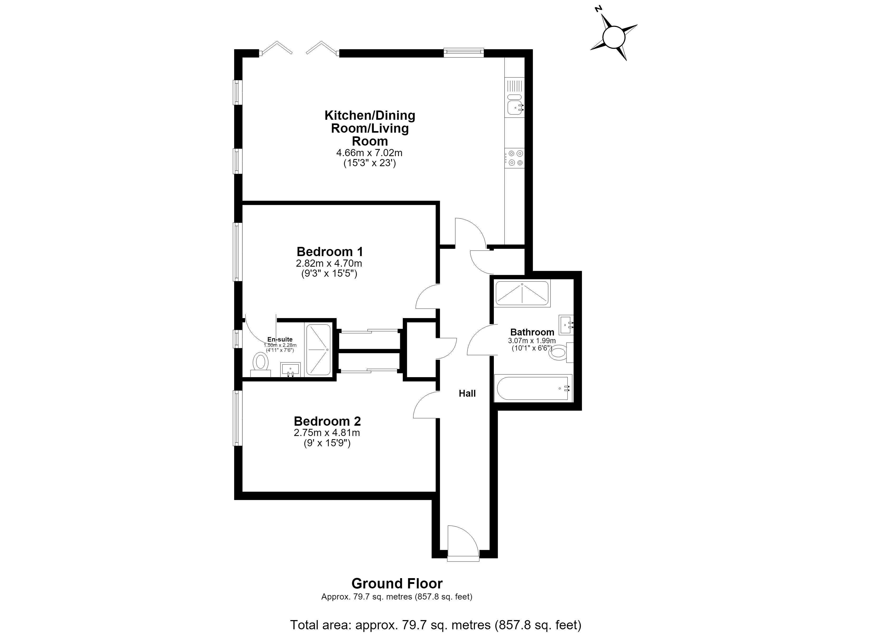 58, Charger Road, Cambridge floorplan