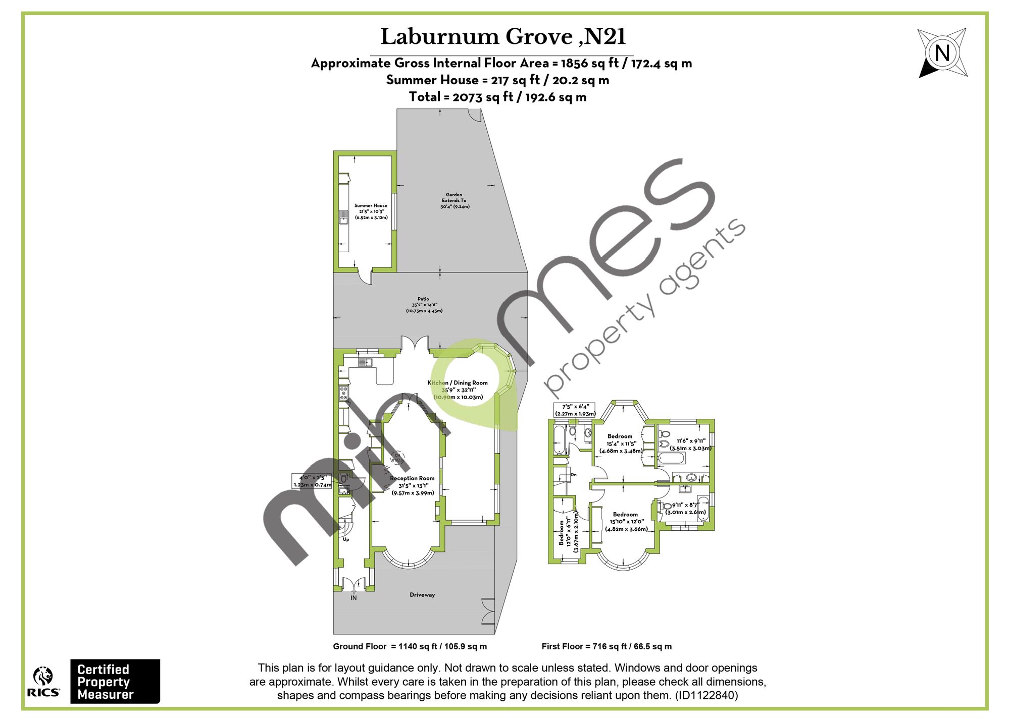 43 Laburnum Grove, London floorplan