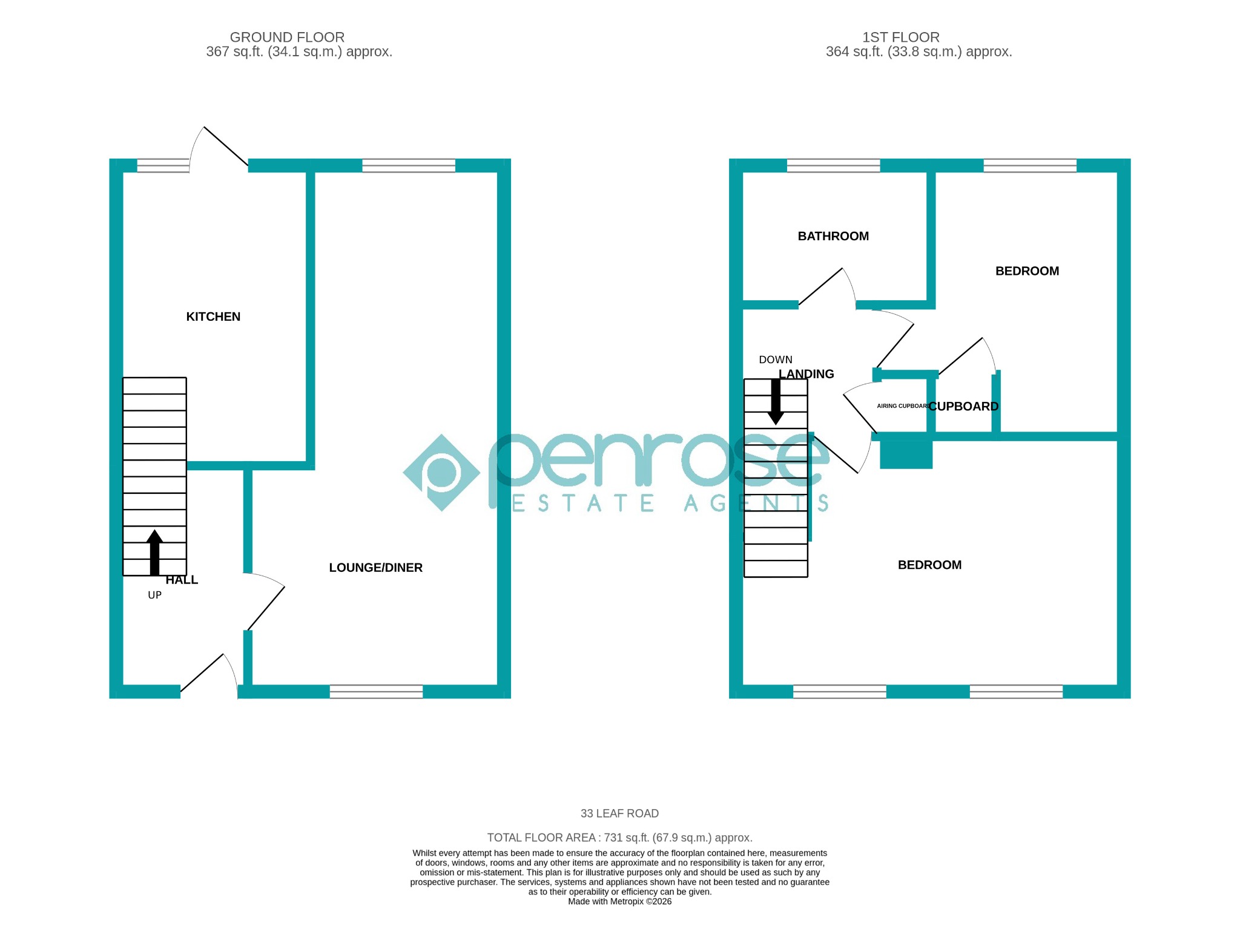 33 Leaf Road, Houghton Regis, Bedfordshire floorplan