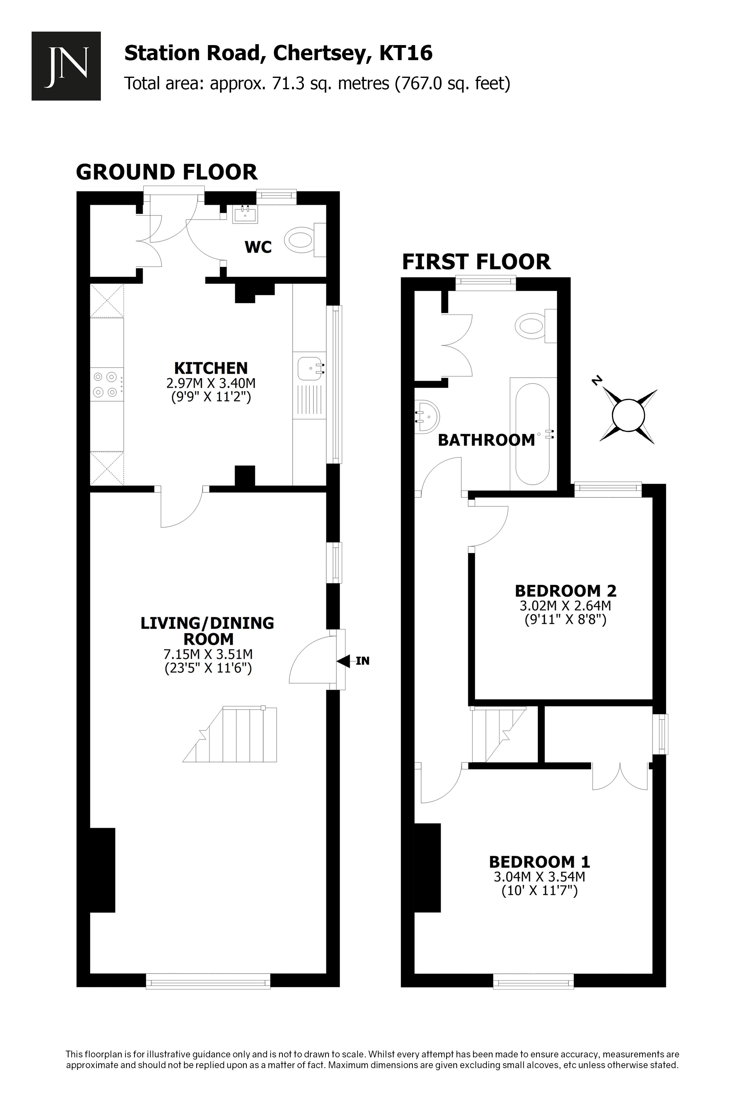35, Station Road, Chertsey floorplan