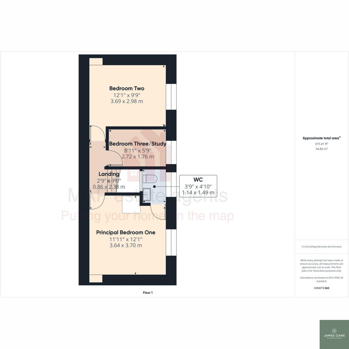 3, Foxes Row, Redruth floorplan