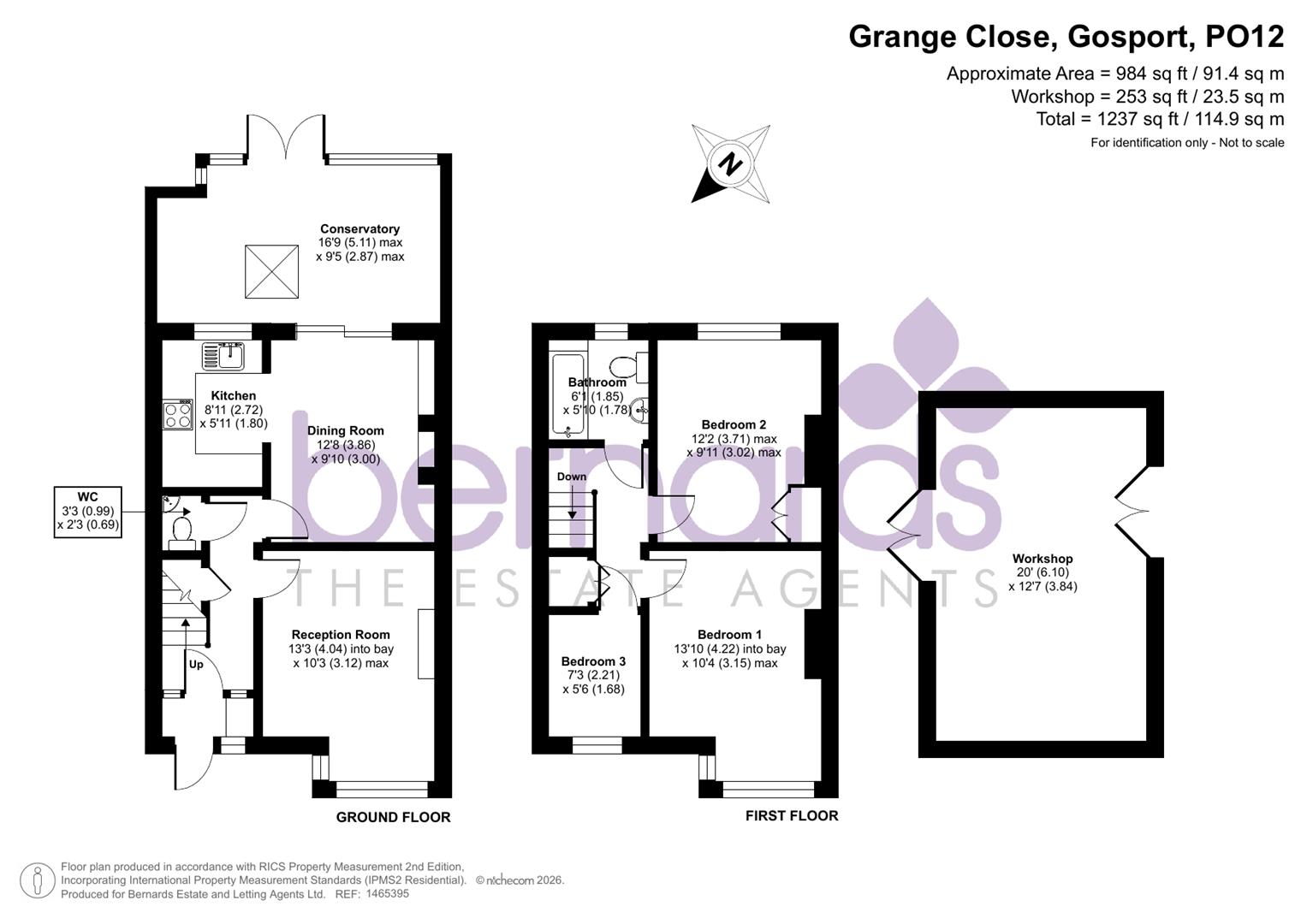 16, Grange Close, Gosport floorplan