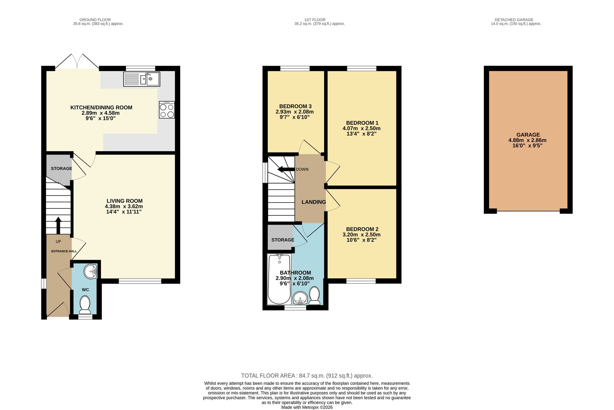 15 Almond Avenue, Chesterfield floorplan