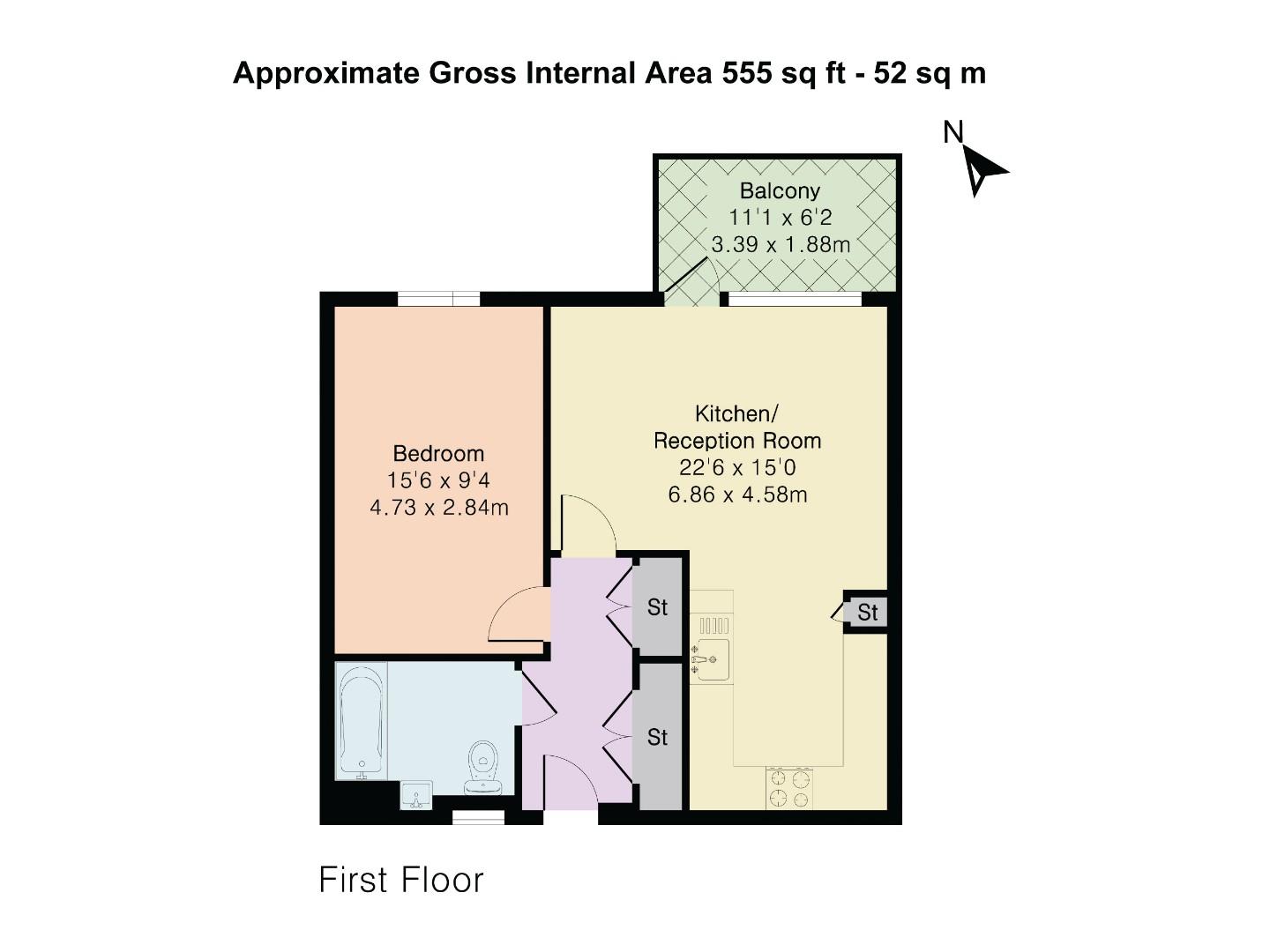 7, Palfrey Court, 74 Edmund Street, London floorplan