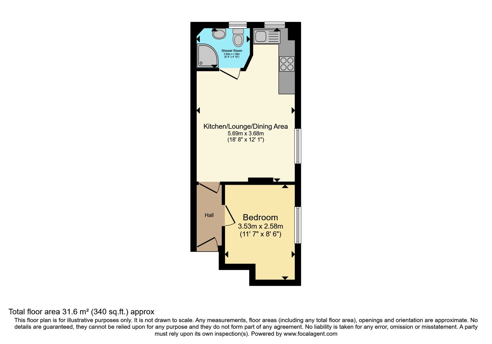 Flat 4,, 4, Pendarves Road, Cornwall floorplan