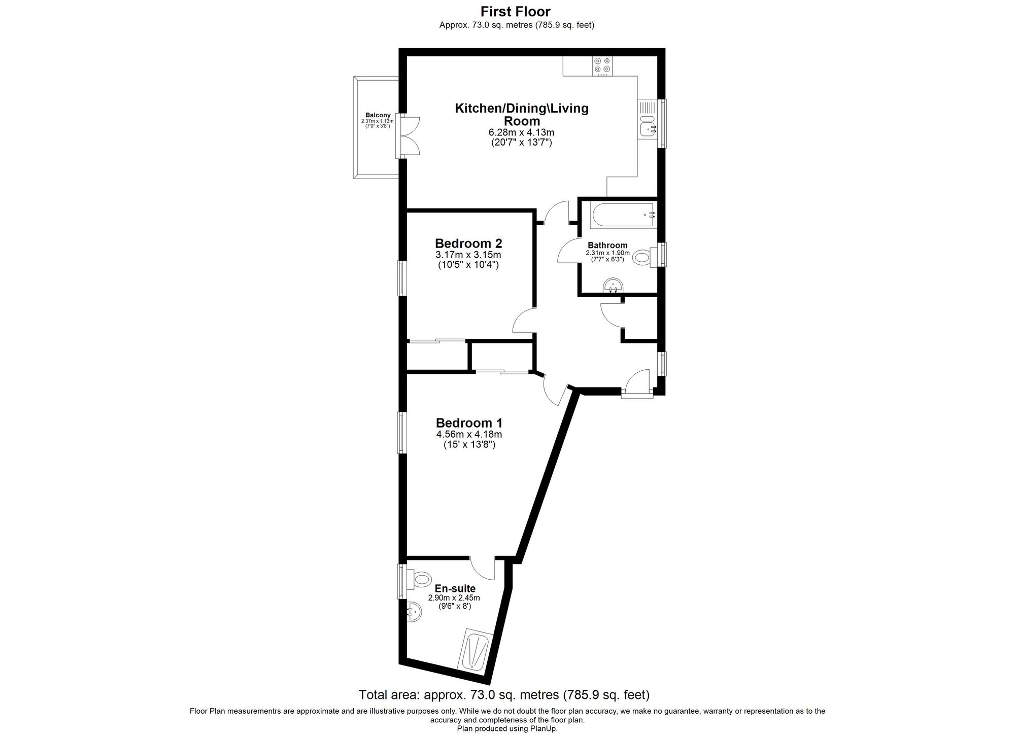 52 Clover Way, Royston floorplan