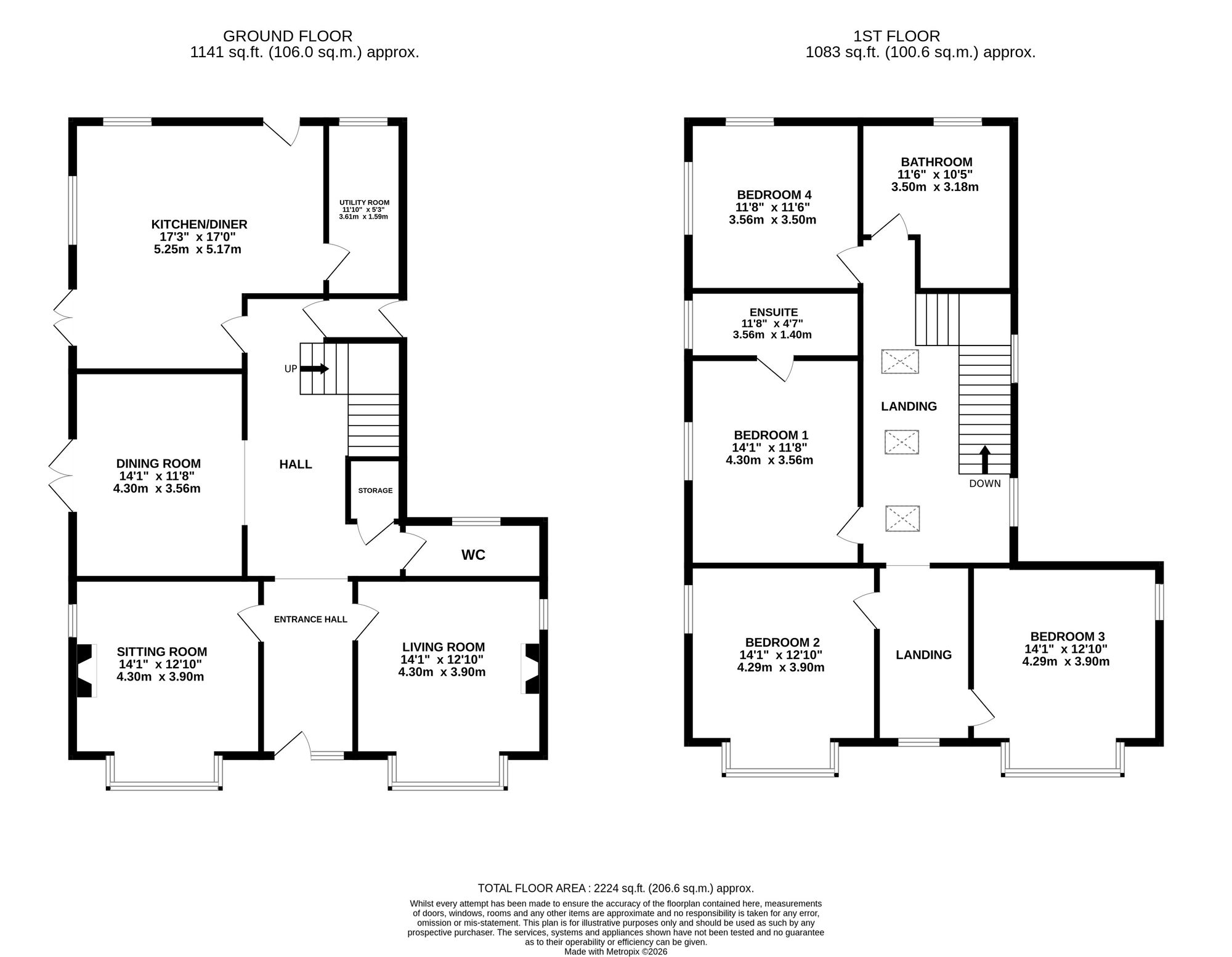 Heathfield Rosehill Road, Market Drayton floorplan