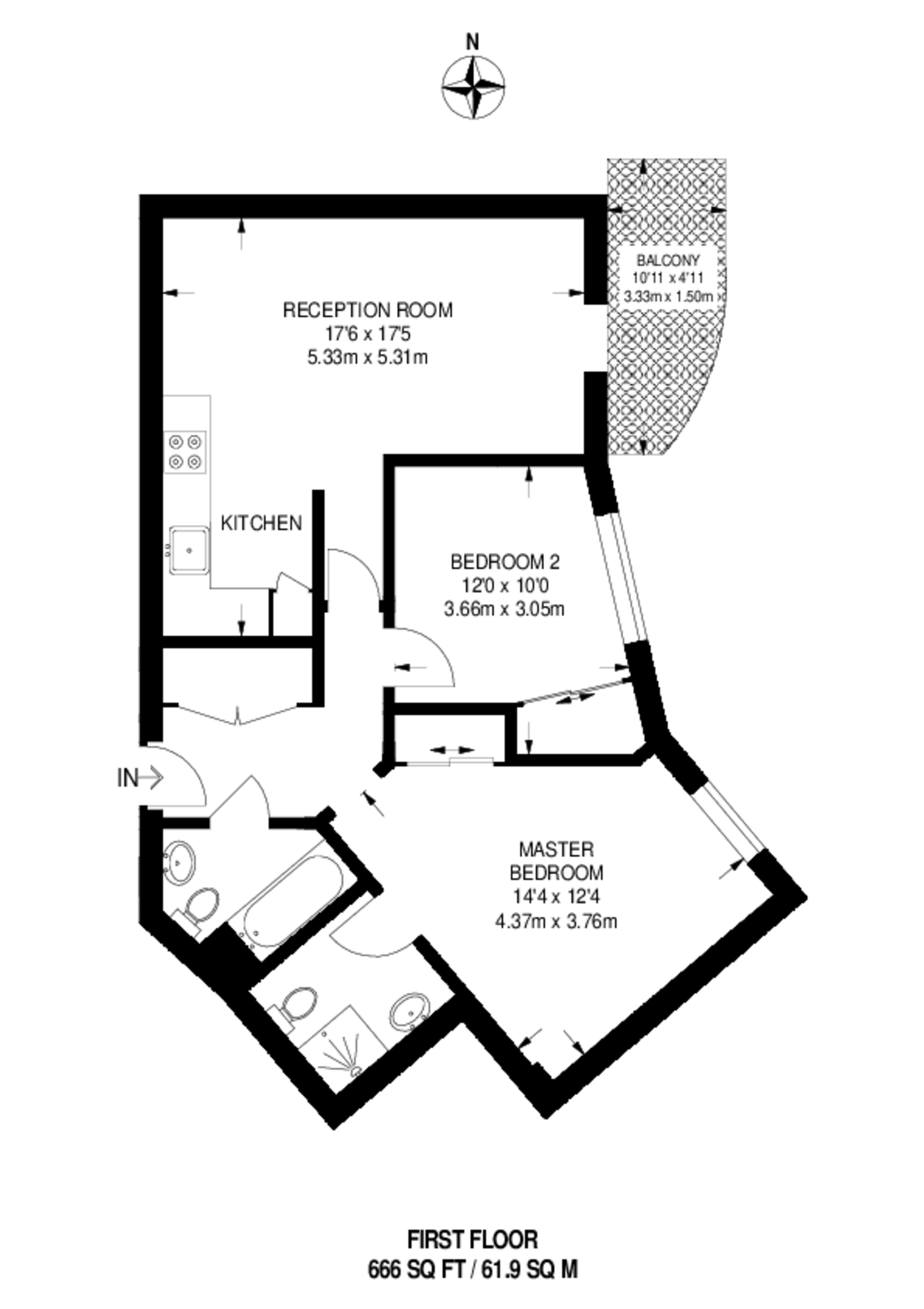 Pancras Way, Bow floorplan