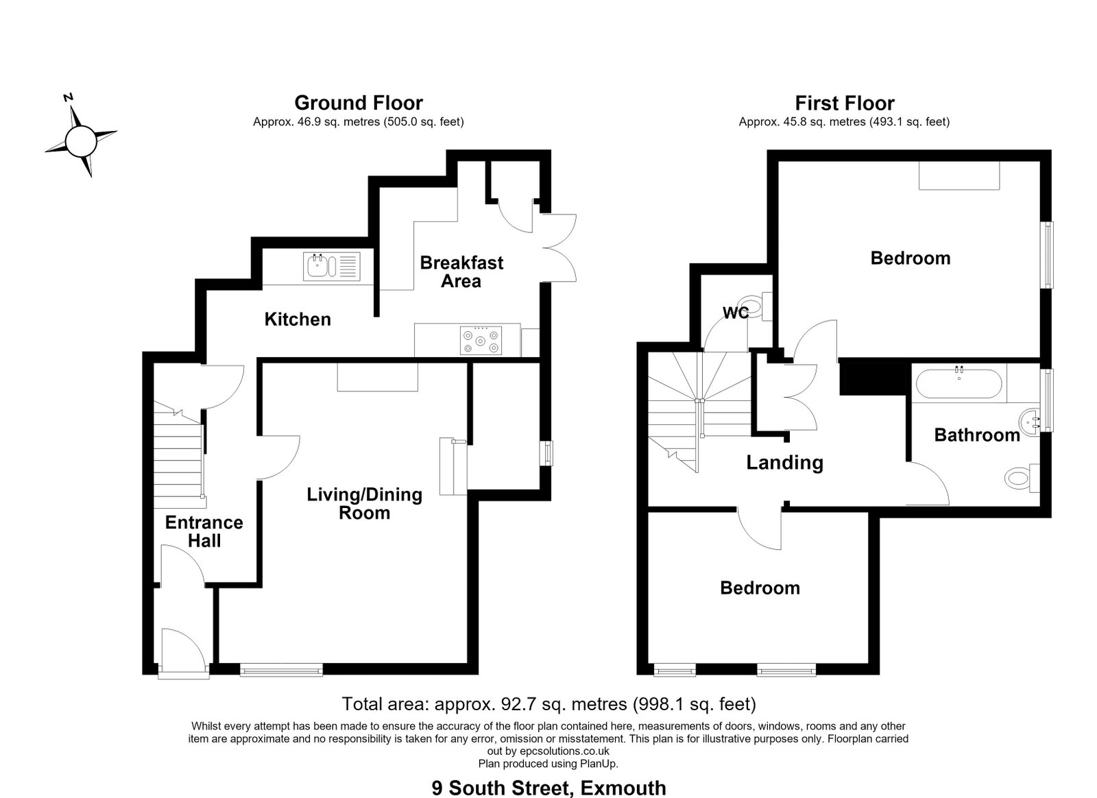 9, South Street, Exmouth floorplan