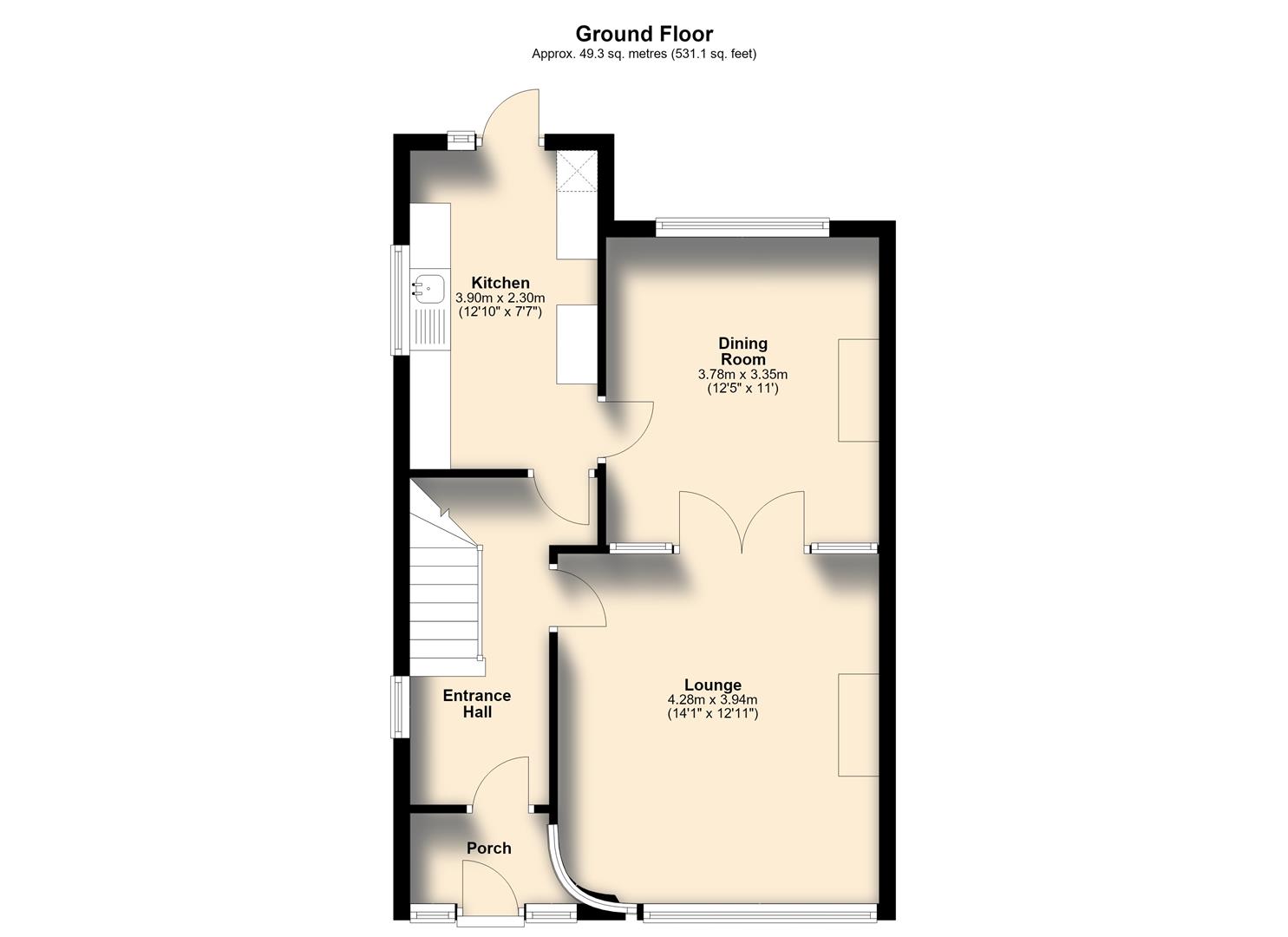 21, Kneele Gardens, Plymouth floorplan