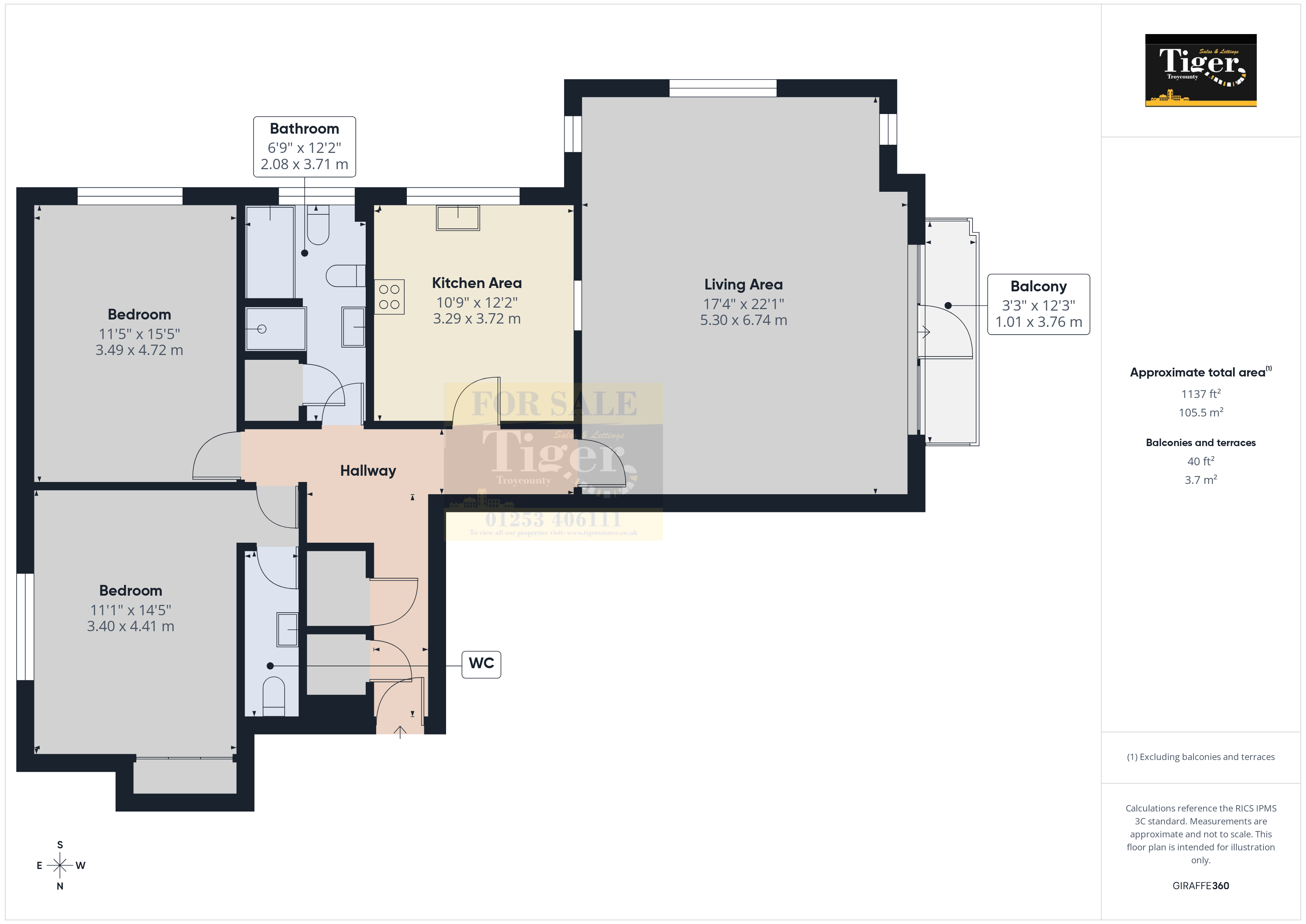 Flat 8, Herne Hill Lodge, 598, Lytham Road, Blackpool floorplan