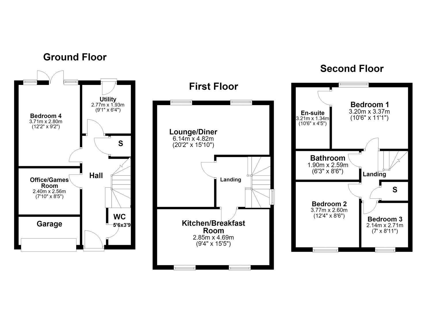 29, Osbourne Close, Oakley Vale floorplan