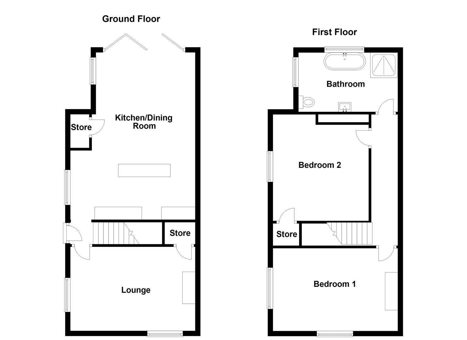 Rose Cottage, 50, Ravenscliffe Road, Kidsgrove floorplan