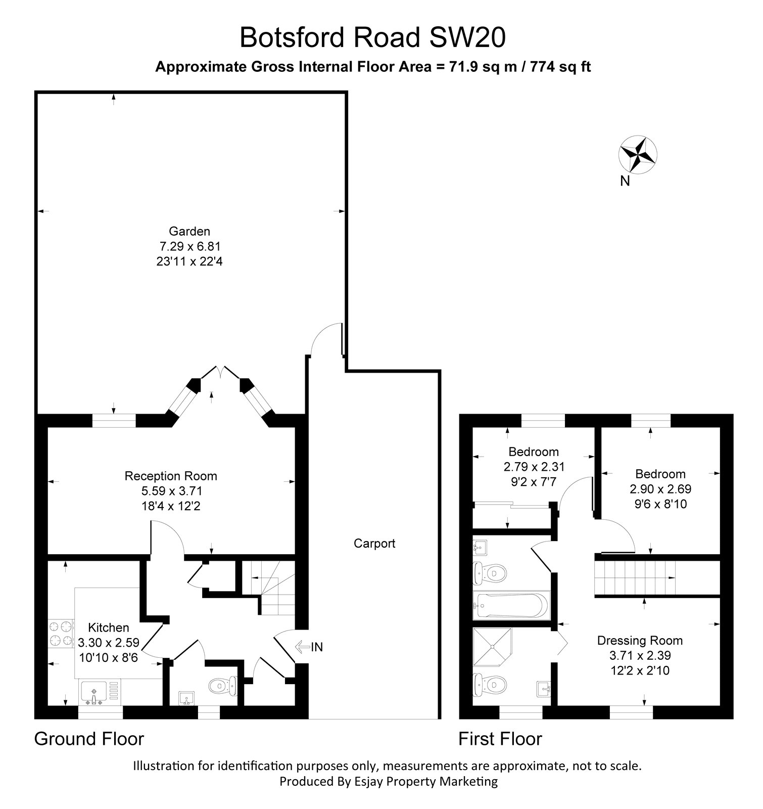 Conifer Cottages, 2d, Botsford Road, London floorplan