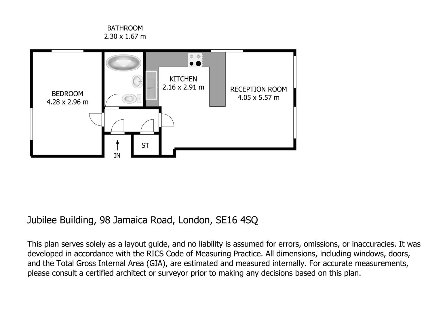Flat 2, Jubilee Building, London floorplan