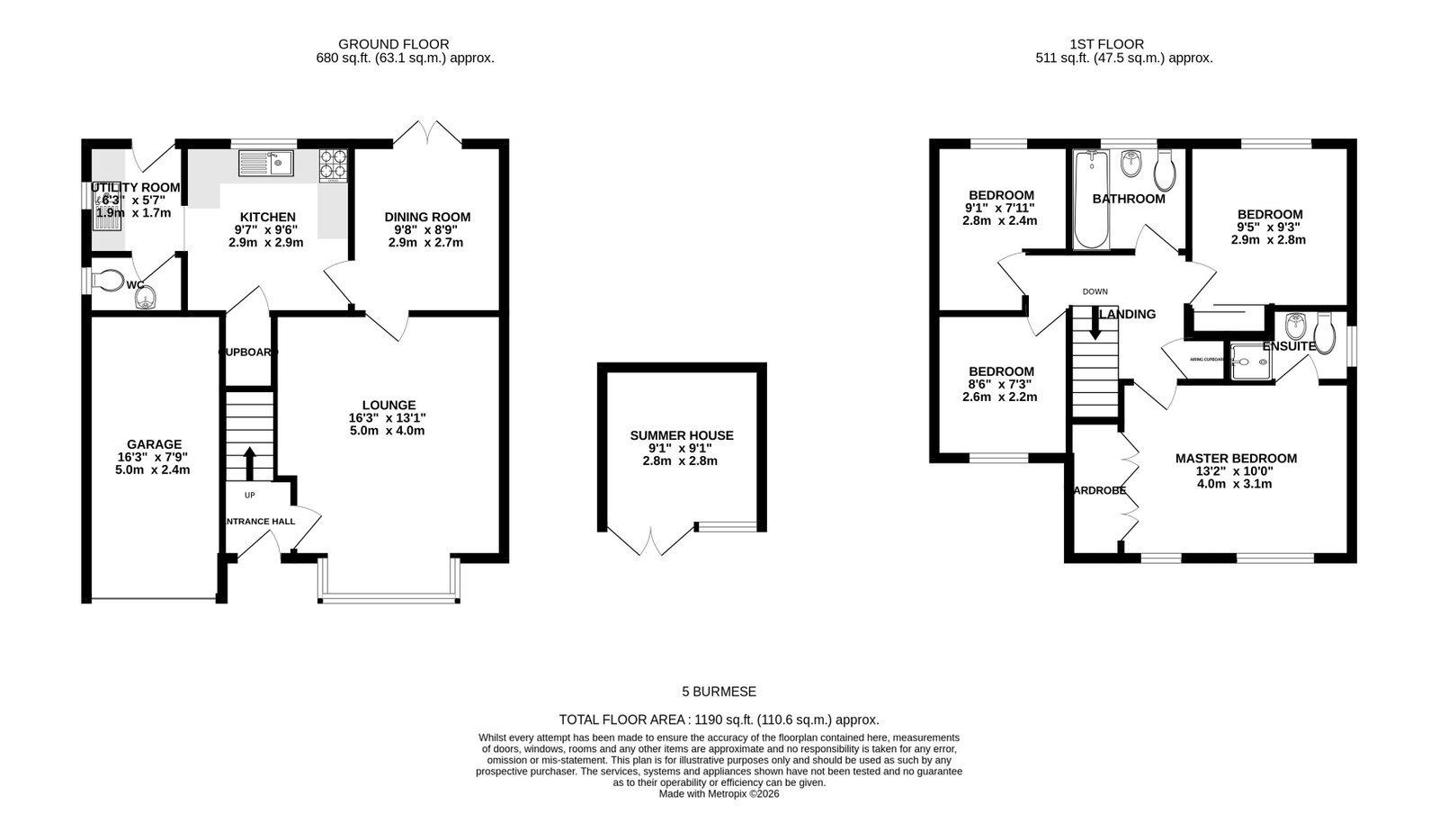 5, Burmese Close, Fareham floorplan