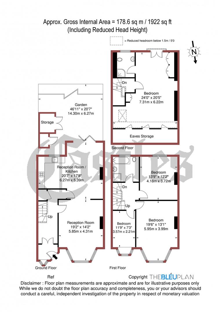131, Priory Road, Crouch End floorplan
