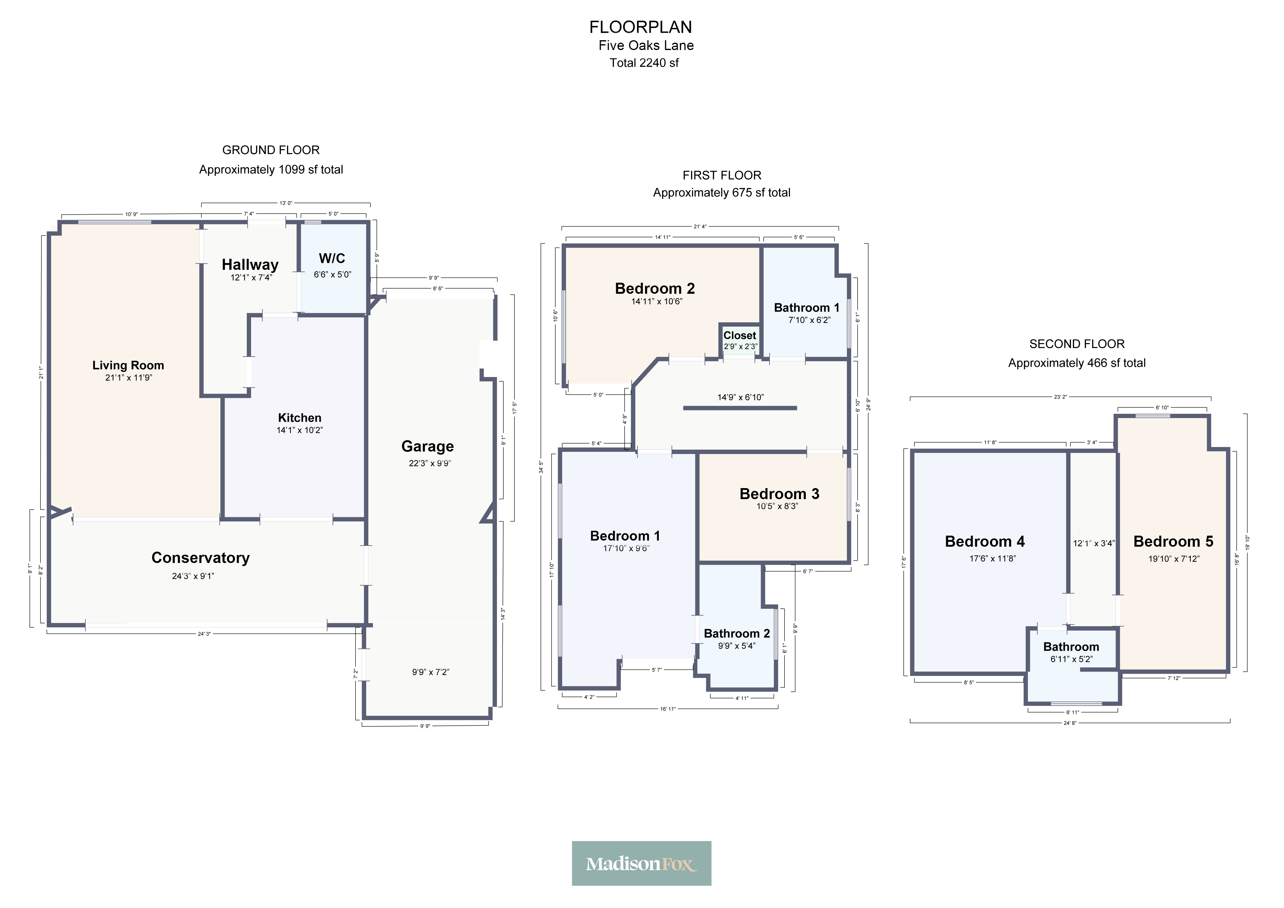 25, Five Oaks Lane, Chigwell floorplan