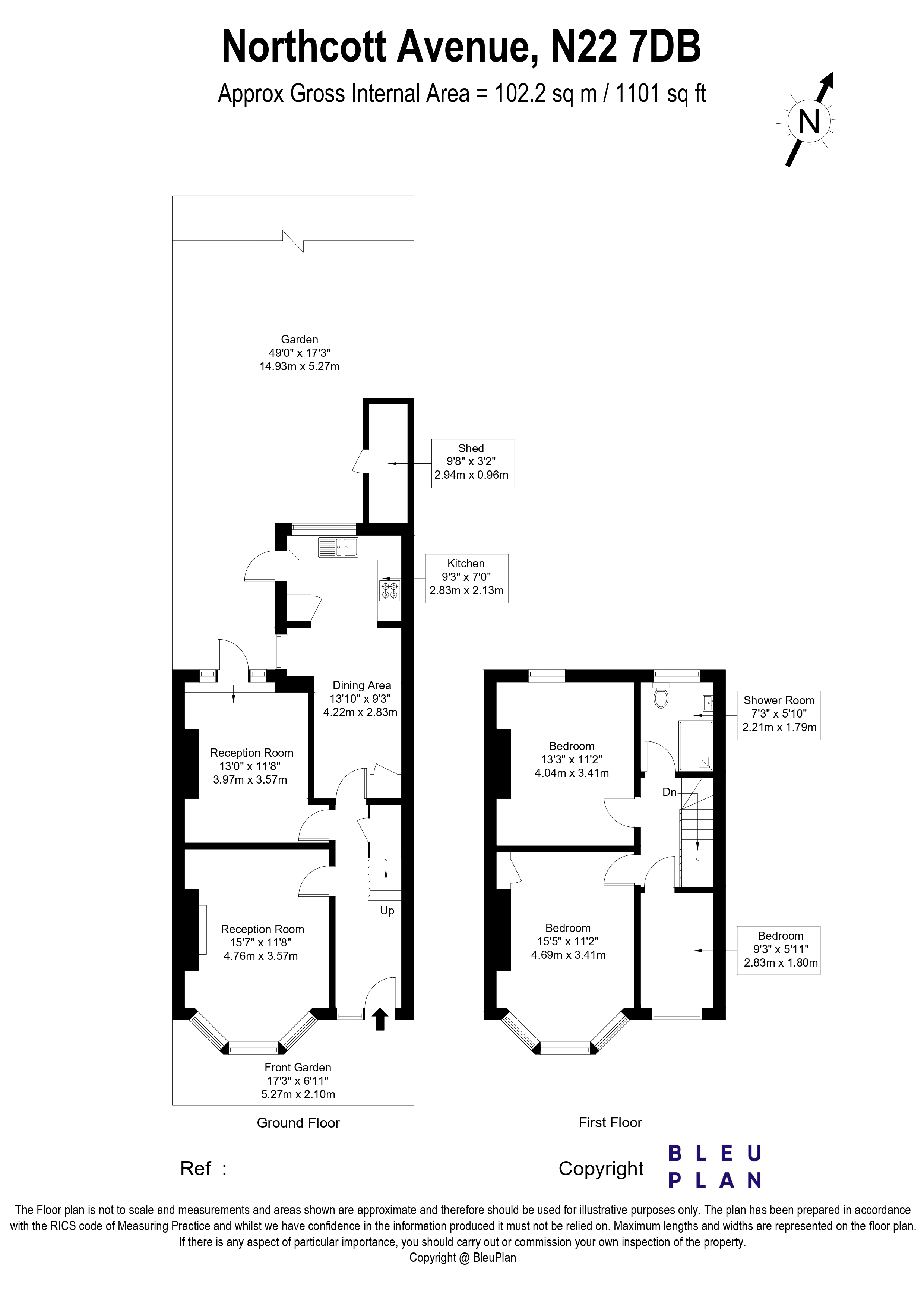 Northcott Avenue, Wood Green floorplan