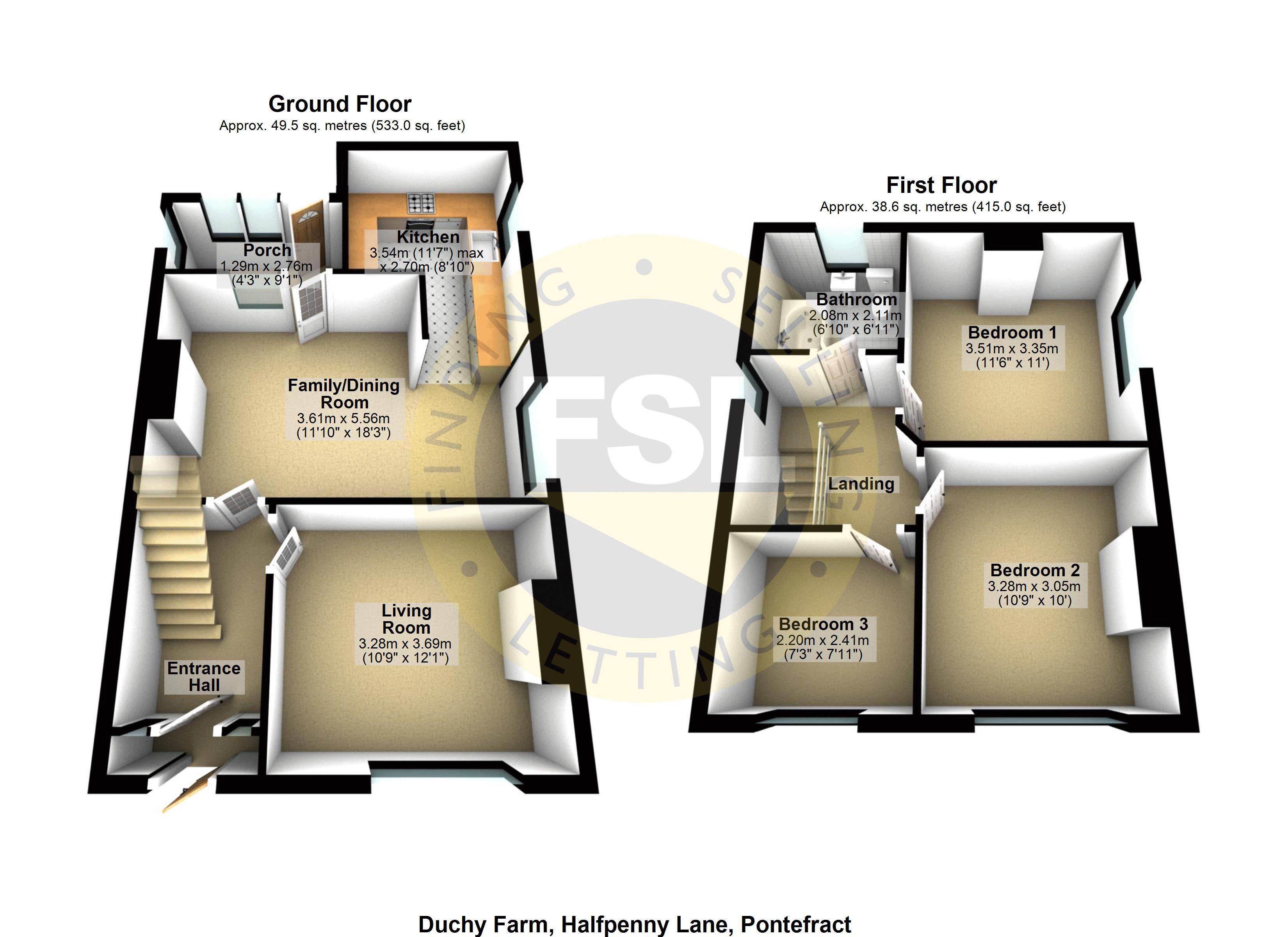 3 Bedrooms Detached house to rent in Halfpenny Lane, Pontefract WF8