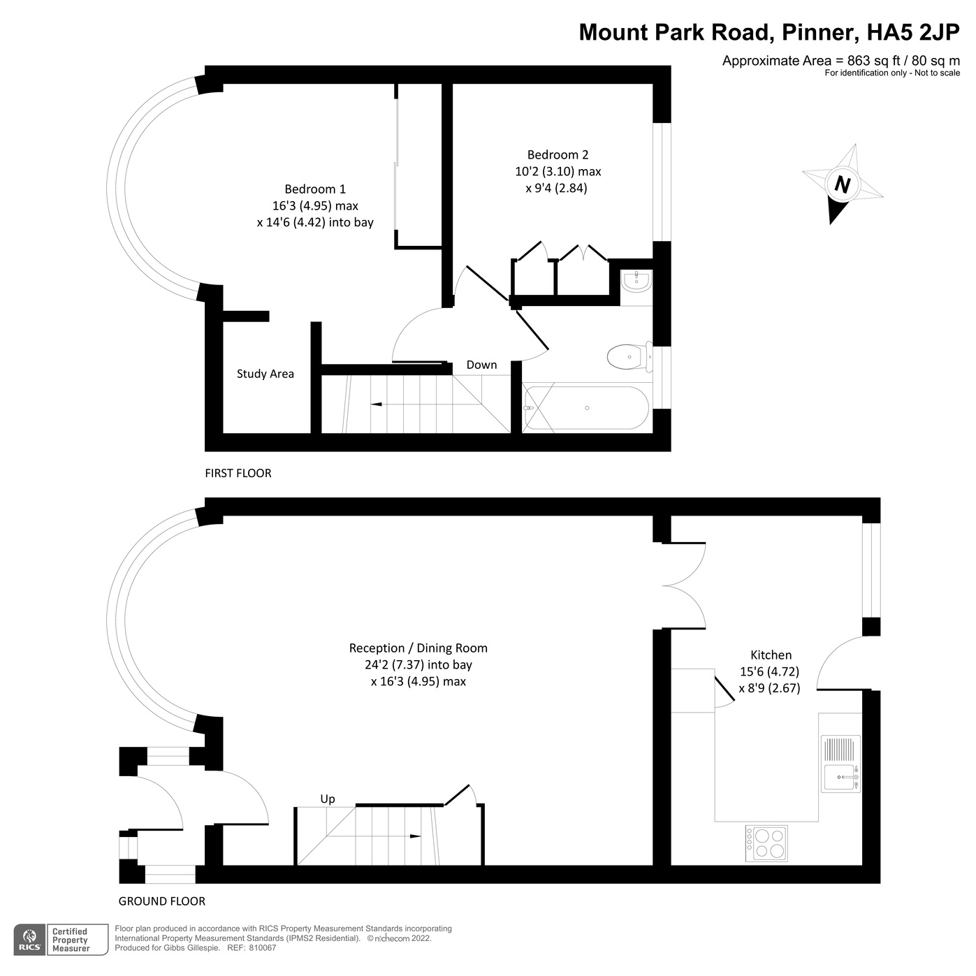 Mount Park Road, Pinner, Middlesex HA5, 2 bedroom terraced house for