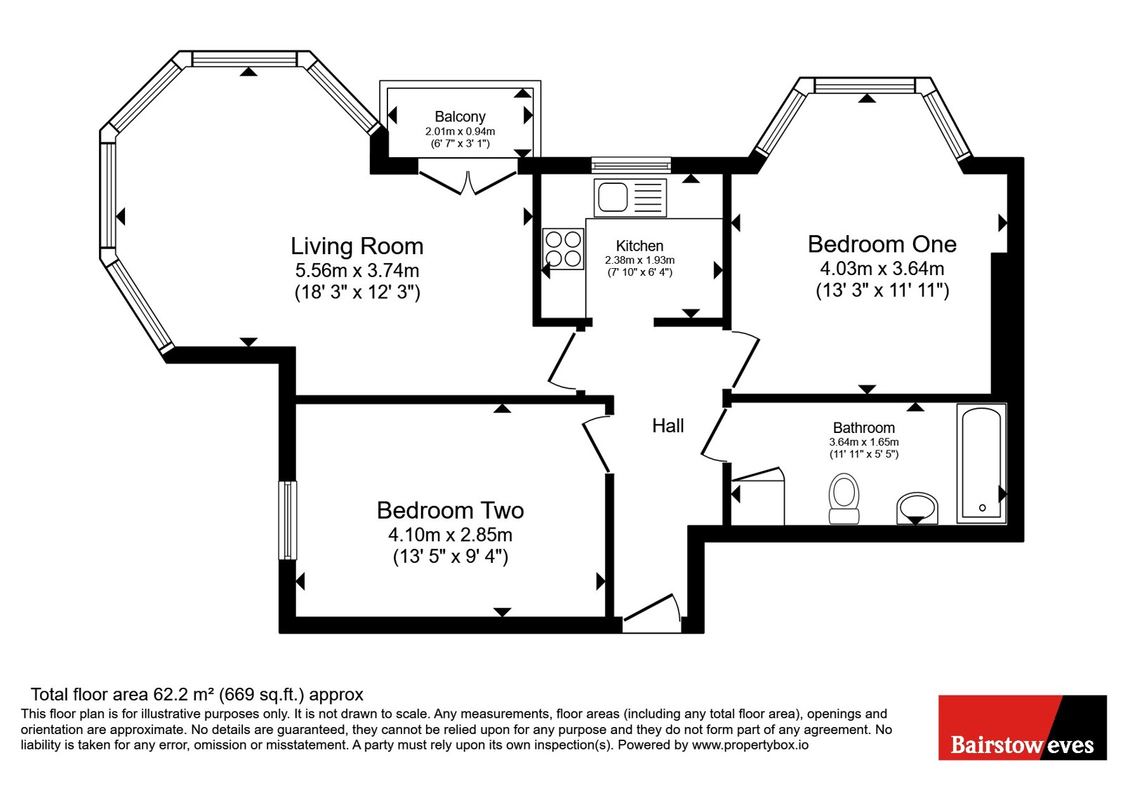 Flat 3, Millennium Court,, Marine Parade West, Essex floorplan