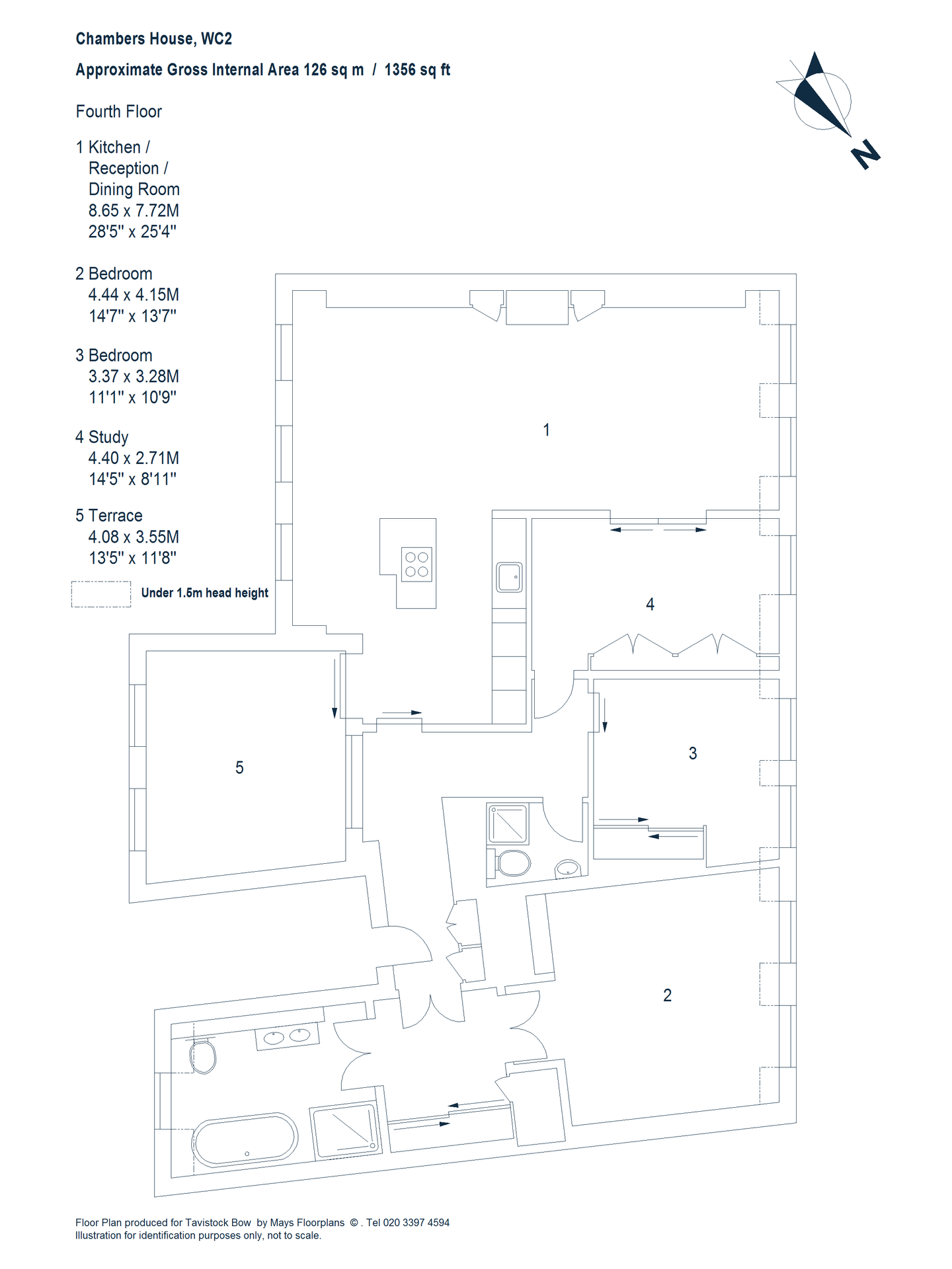 7 Chambers House, 9  Broad Court, Covent Garden floorplan