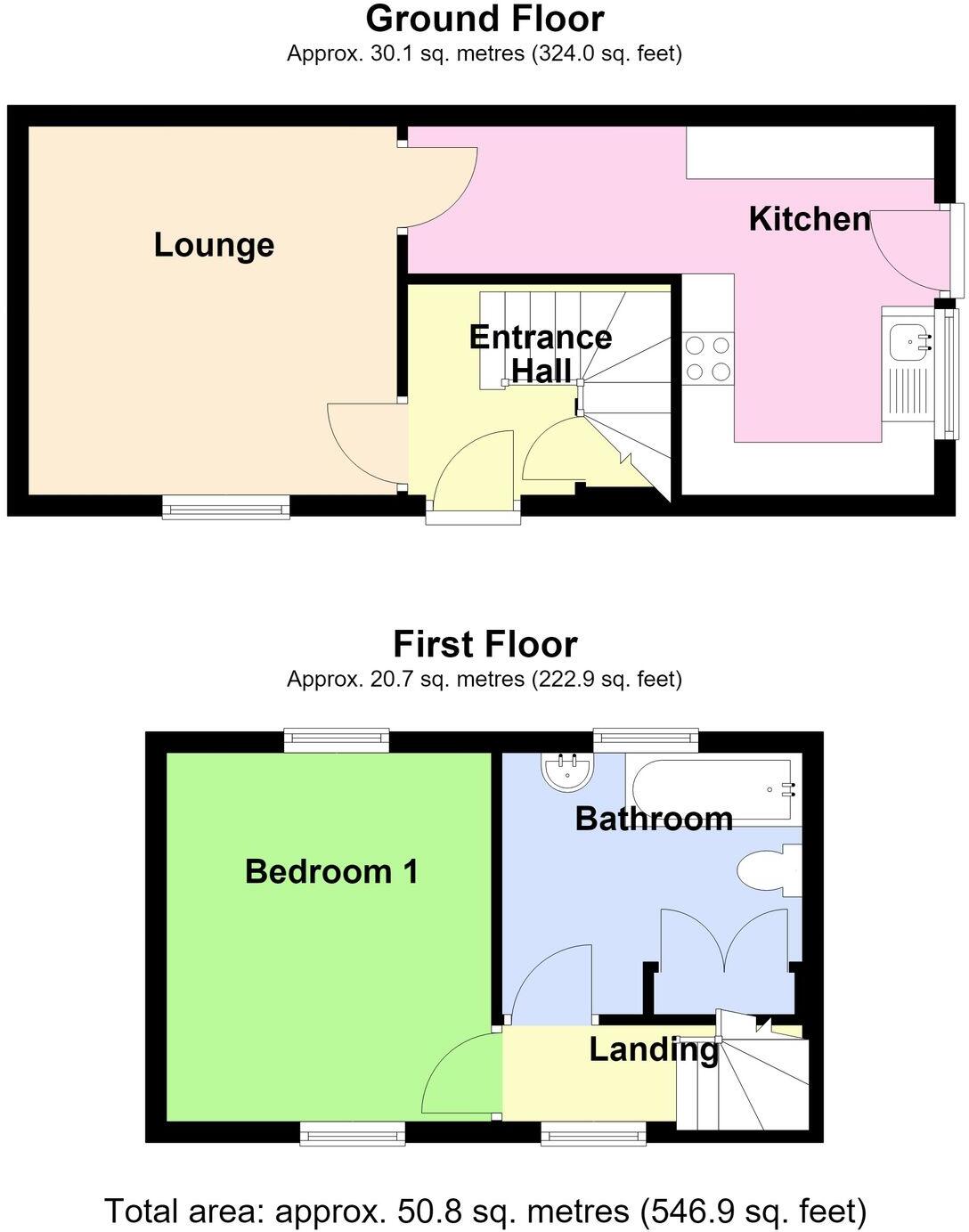 Blacksmiths Cottages, 2 High Street, Skegness floorplan