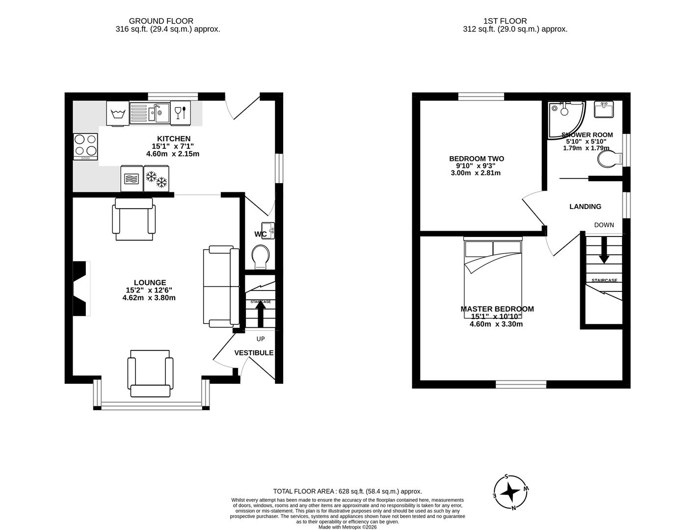 43, Parr Lane, Chorley floorplan