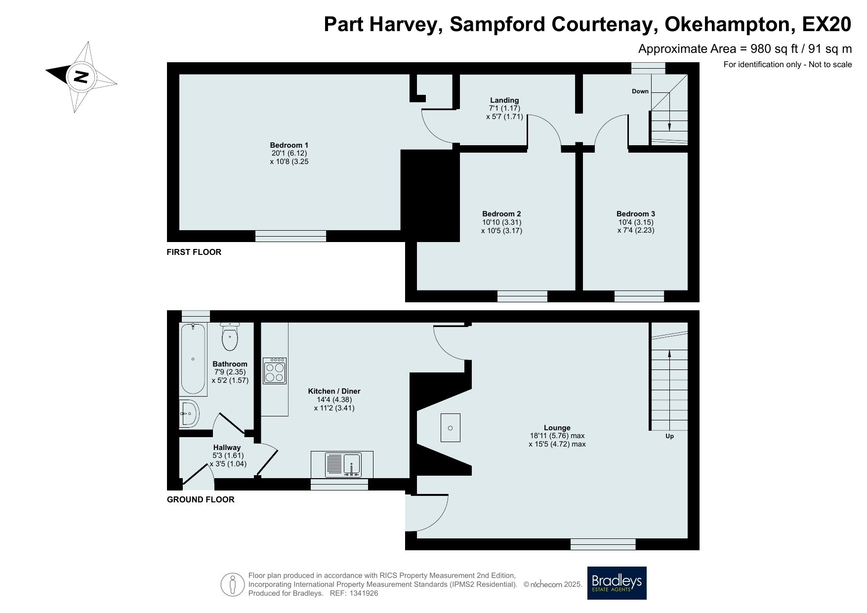 3 Part Harvey, Sampford Courtenay Okehampton Devon, Okehampton floorplan
