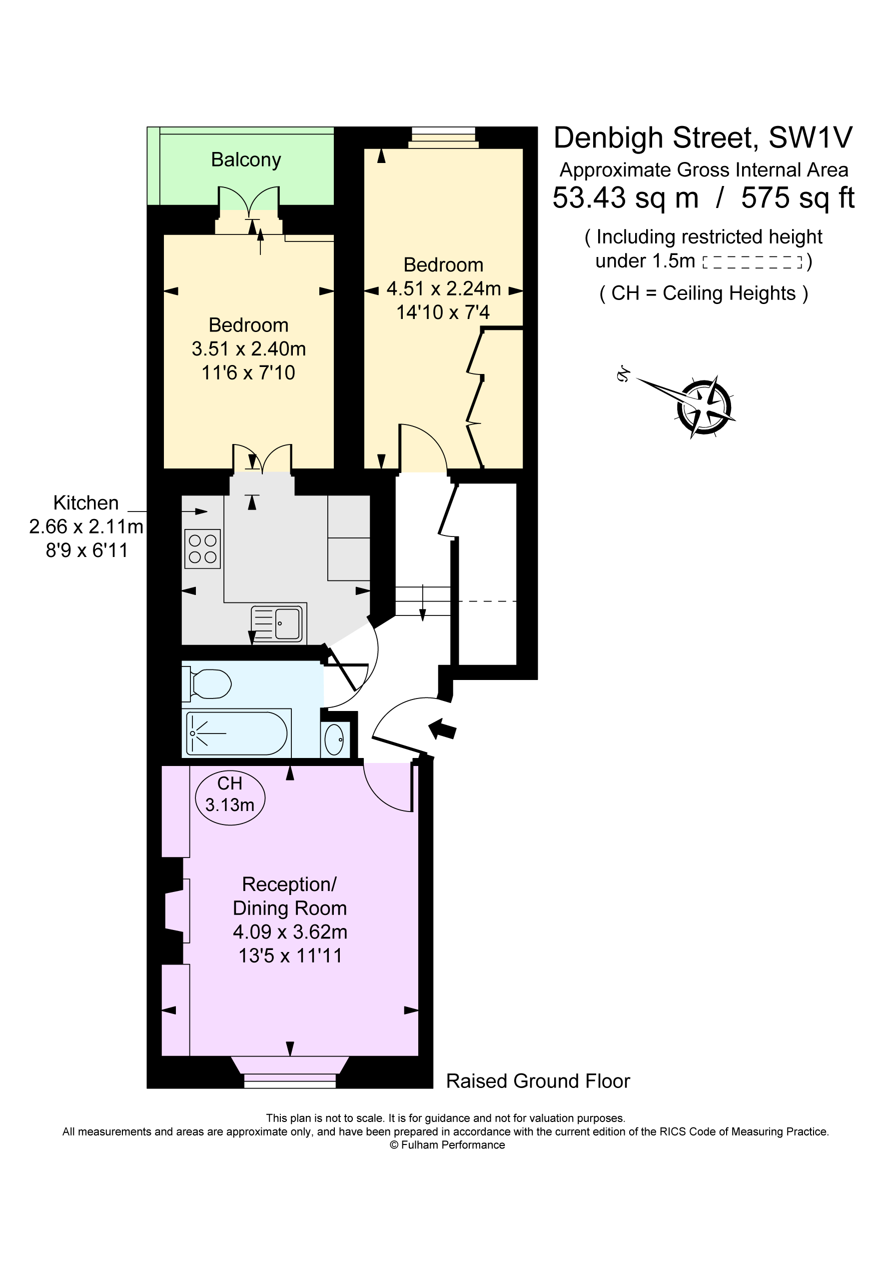 Denbigh Street, Pimlico, London SW1V, 2 bedroom flat for sale