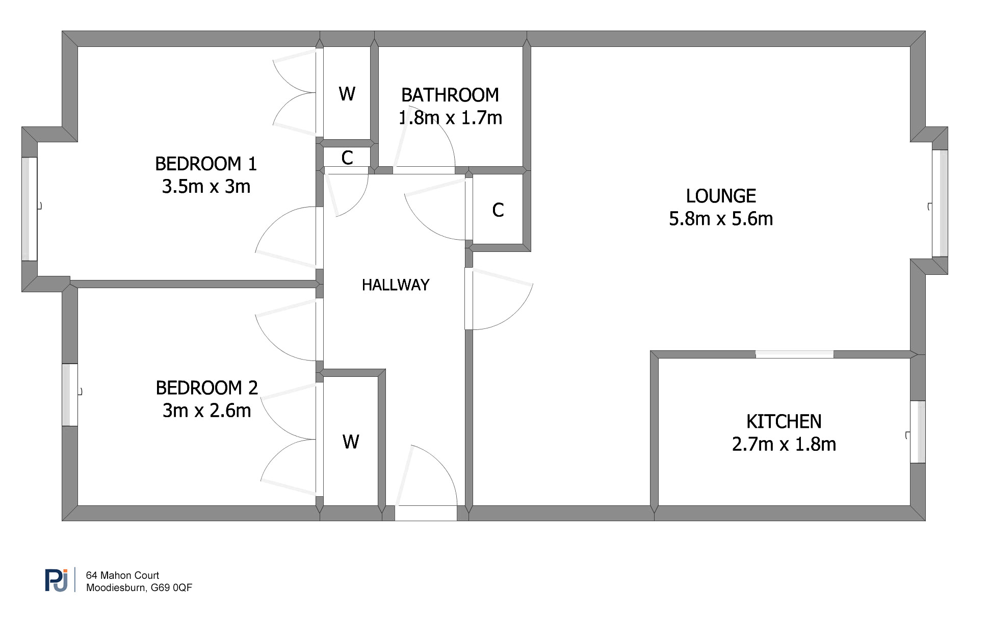 64 Mahon Court, Moodiesburn, Glasgow floorplan