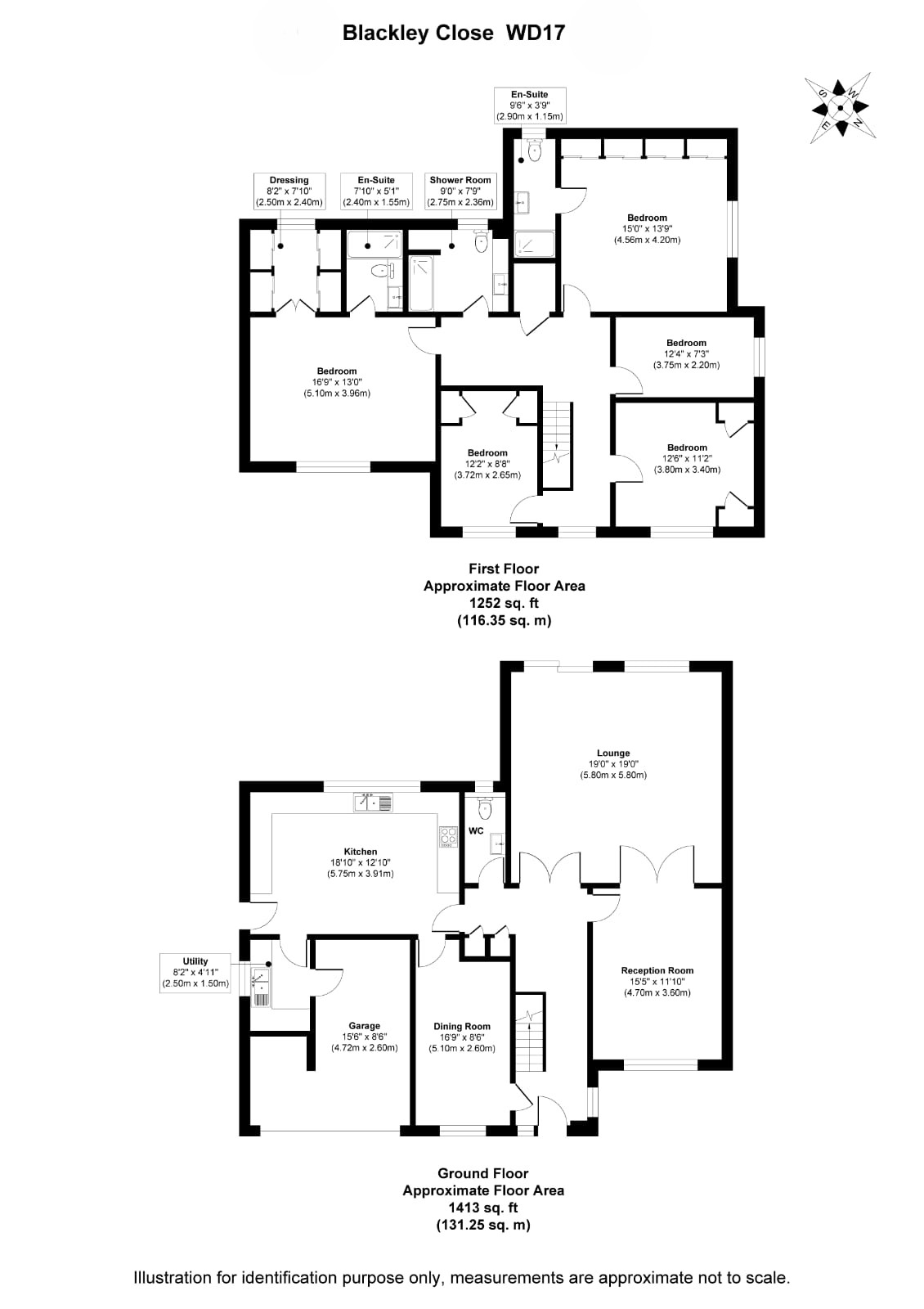 16, Blackley Close, Hertfordshire floorplan