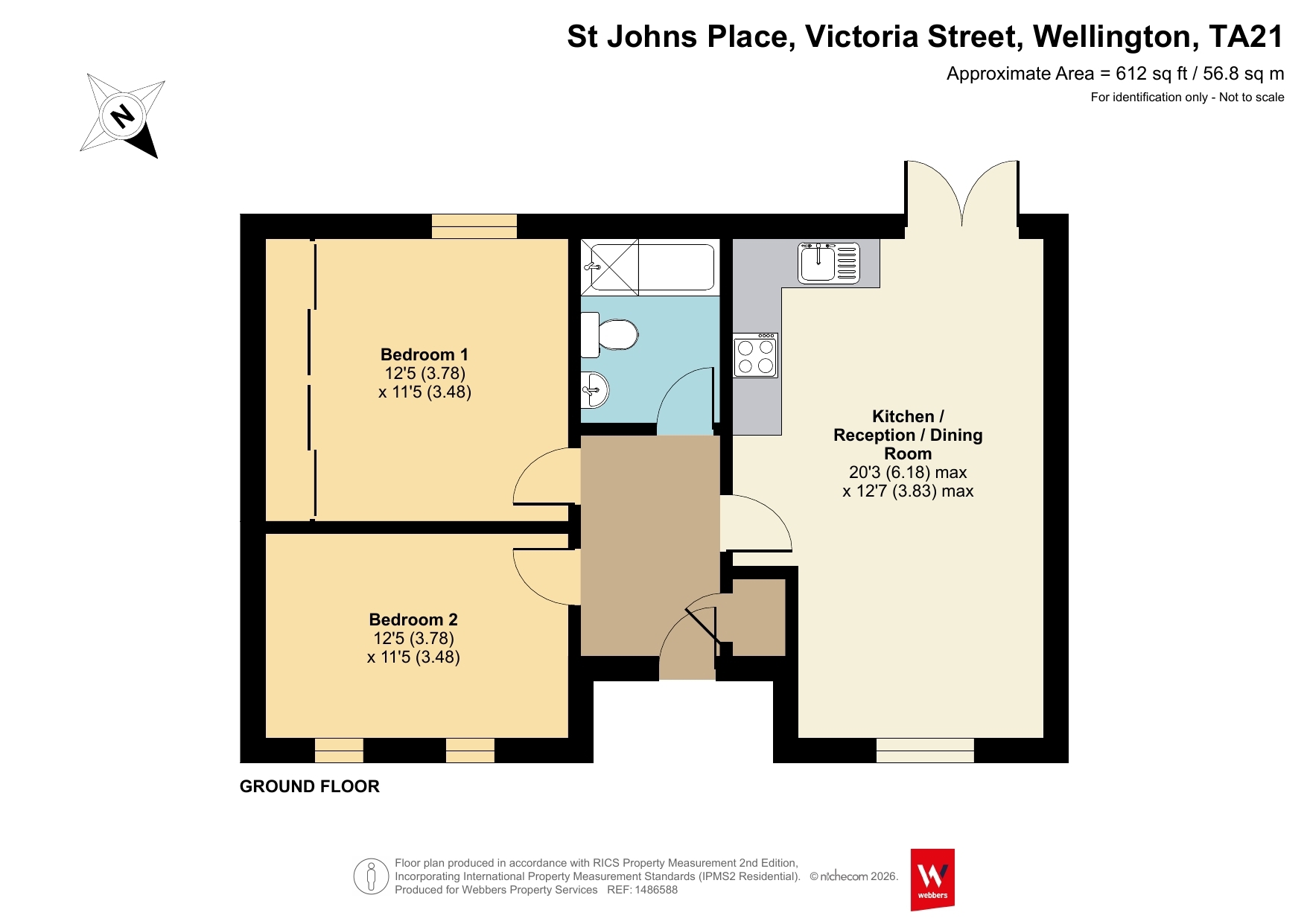 2, St Johns Place, Wellington floorplan