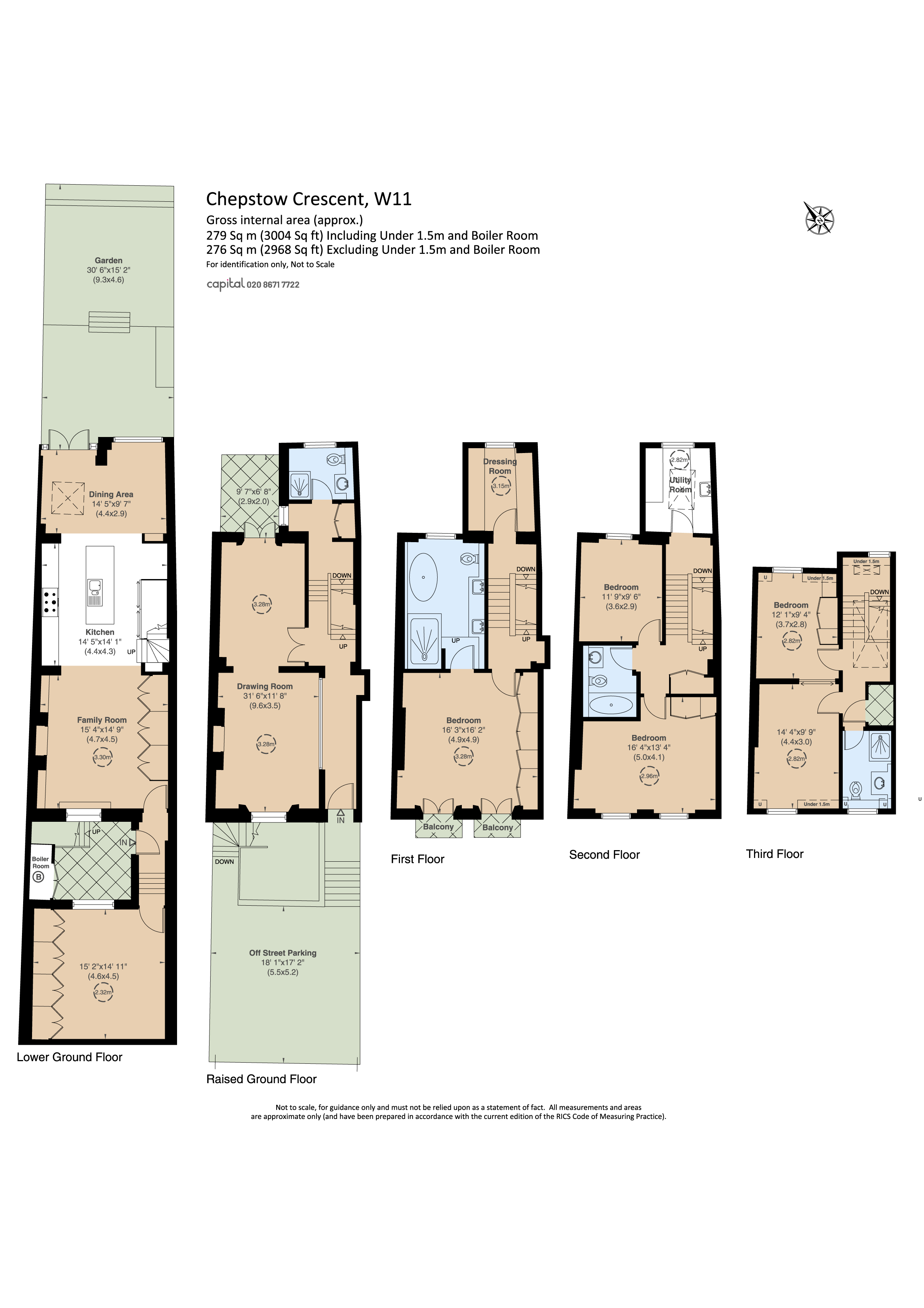 5 Bedrooms Terraced house for sale in Chepstow Crescent, London W11