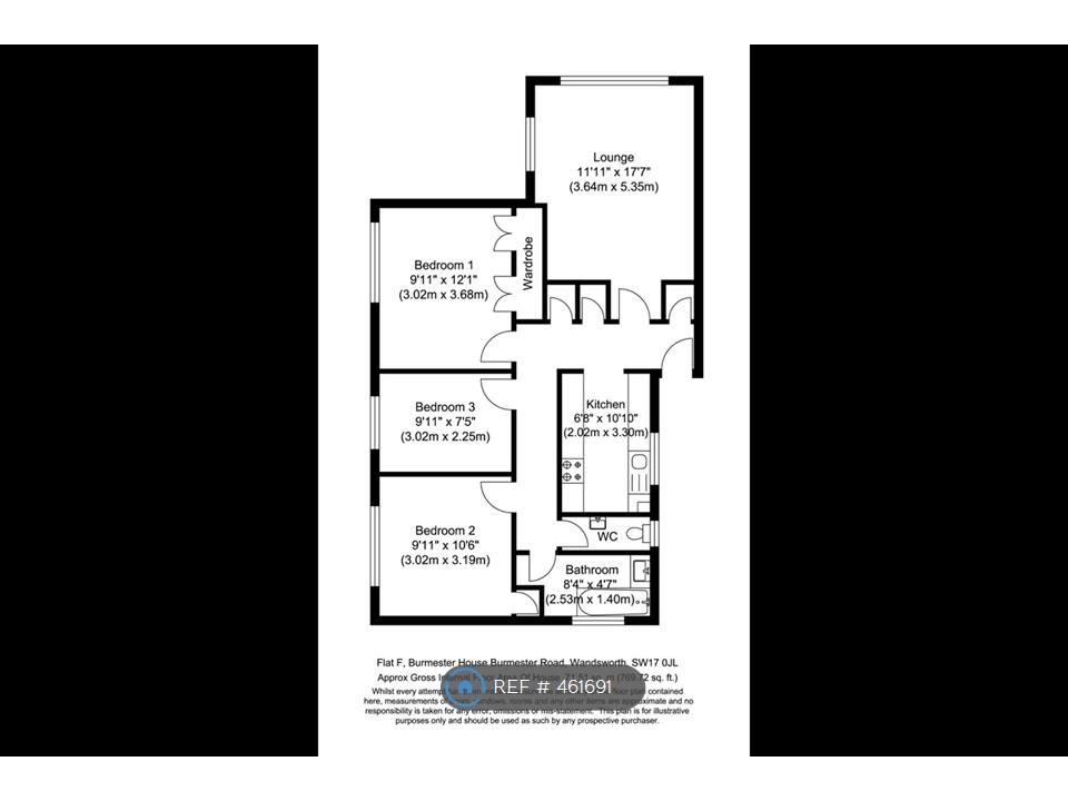 3 Bedrooms Flat to rent in Burmester House, London SW17