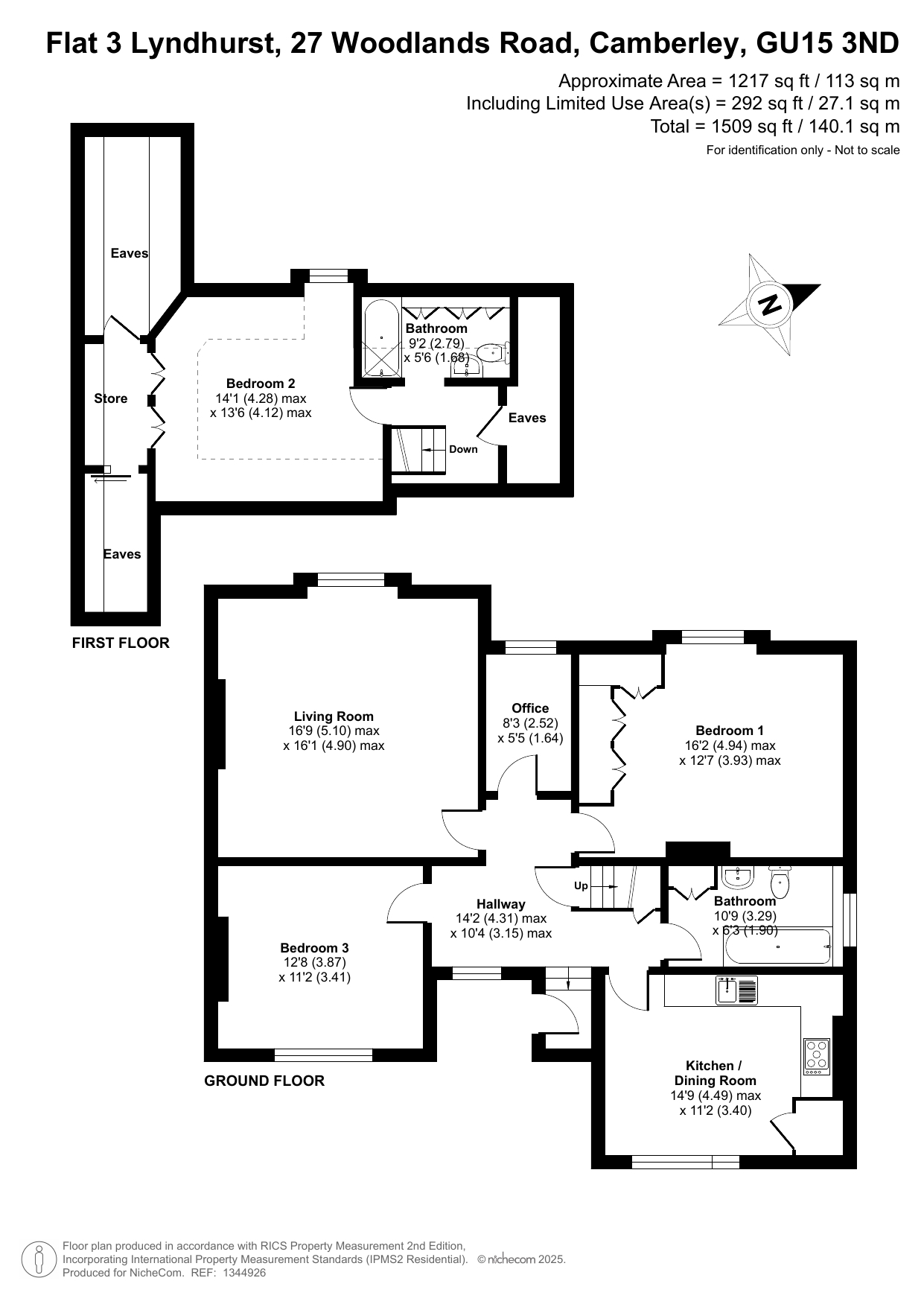Flat 3, 27, Woodlands Road, Surrey floorplan