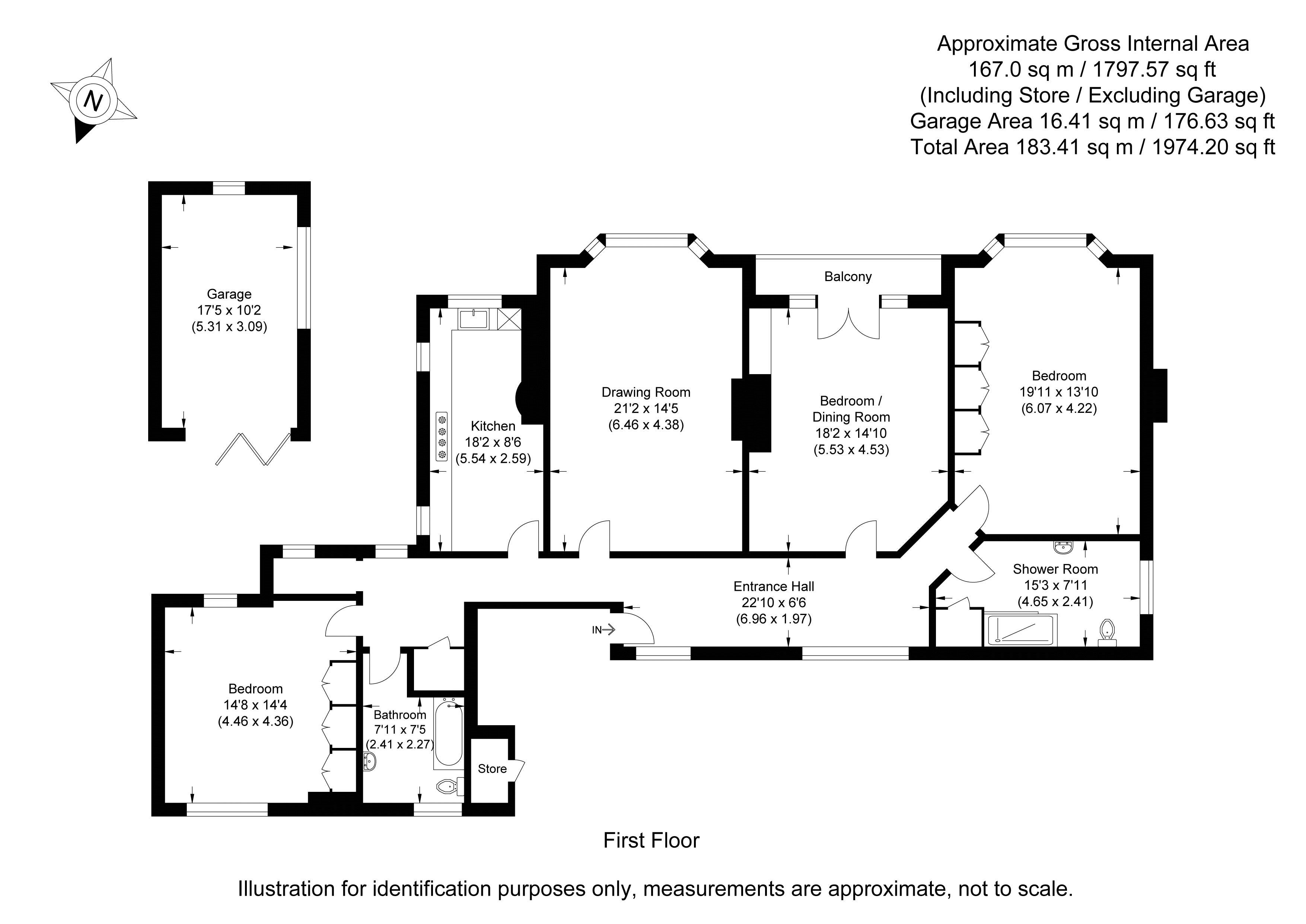 Flat 2 Friary Hall, Friary Road, South Ascot floorplan